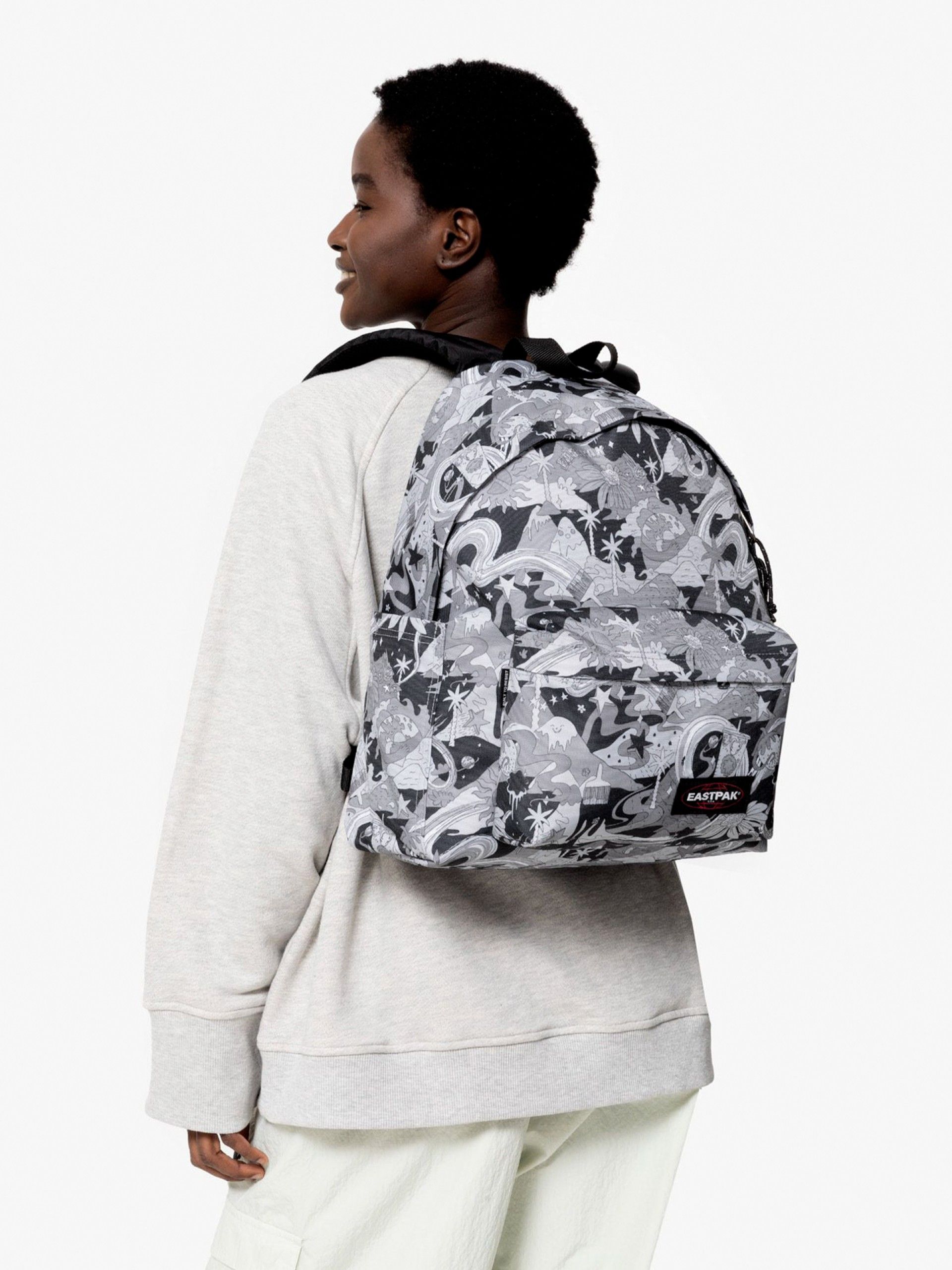 Mochila Escolar Eastpak Day Pak'R Doodle Fest Dark Estampada