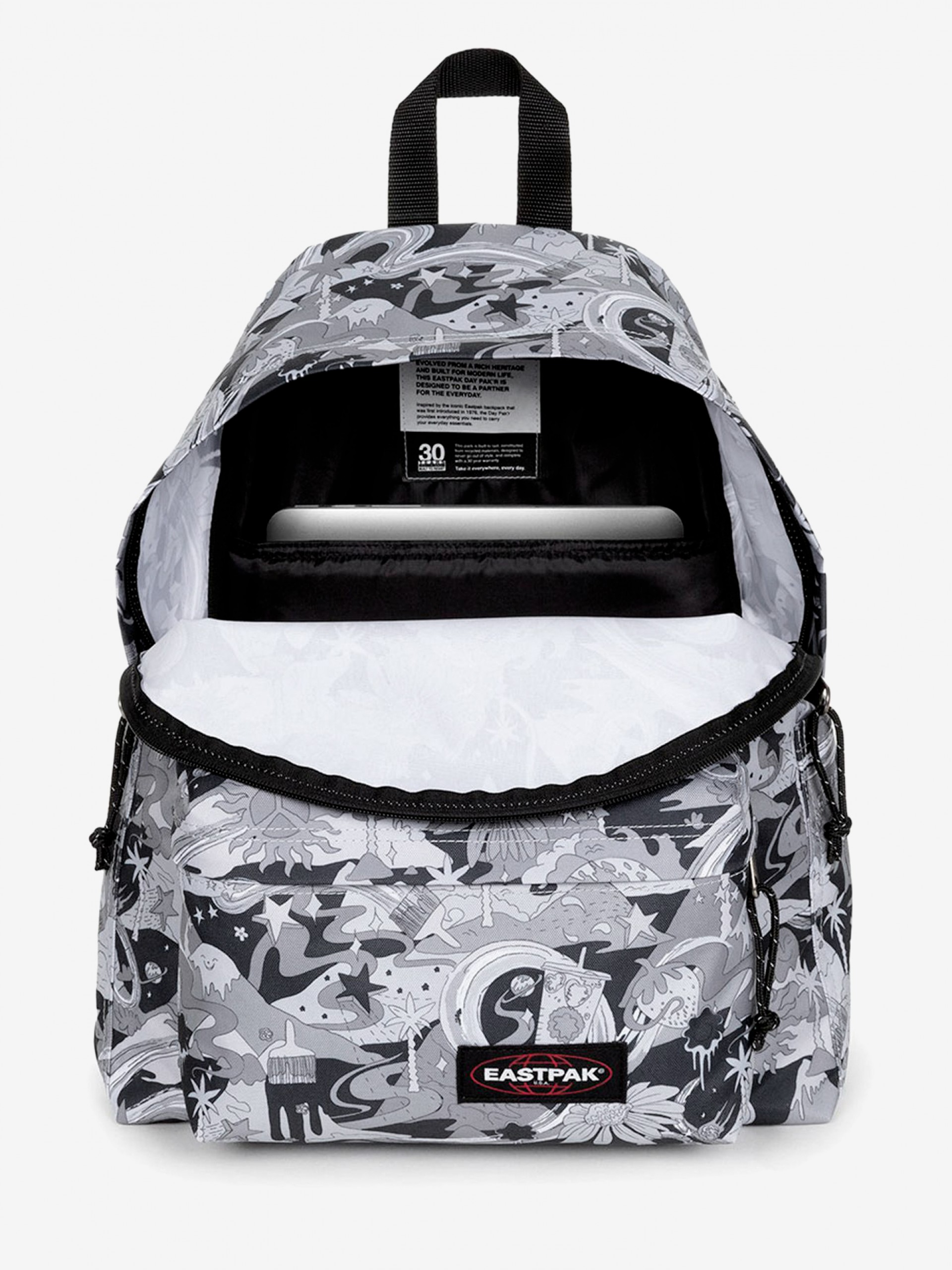 Mochila Escolar Eastpak Day Pak'R Doodle Fest Dark Estampada
