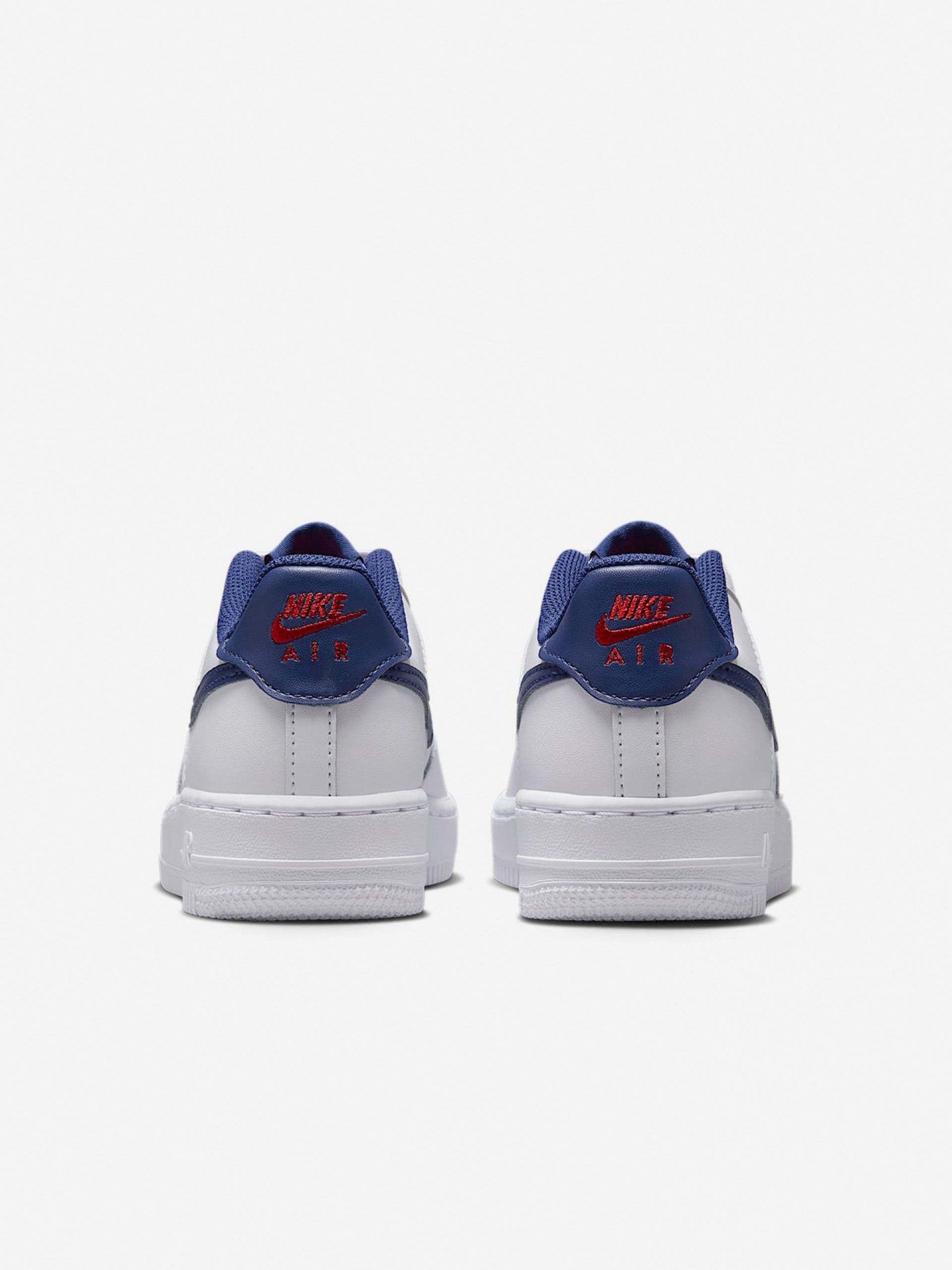 Sapatilhas Nike Air Force 1 Brancas e Azuis Júnior