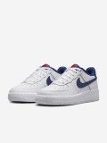 Sapatilhas Nike Air Force 1 Brancas e Azuis Jnior