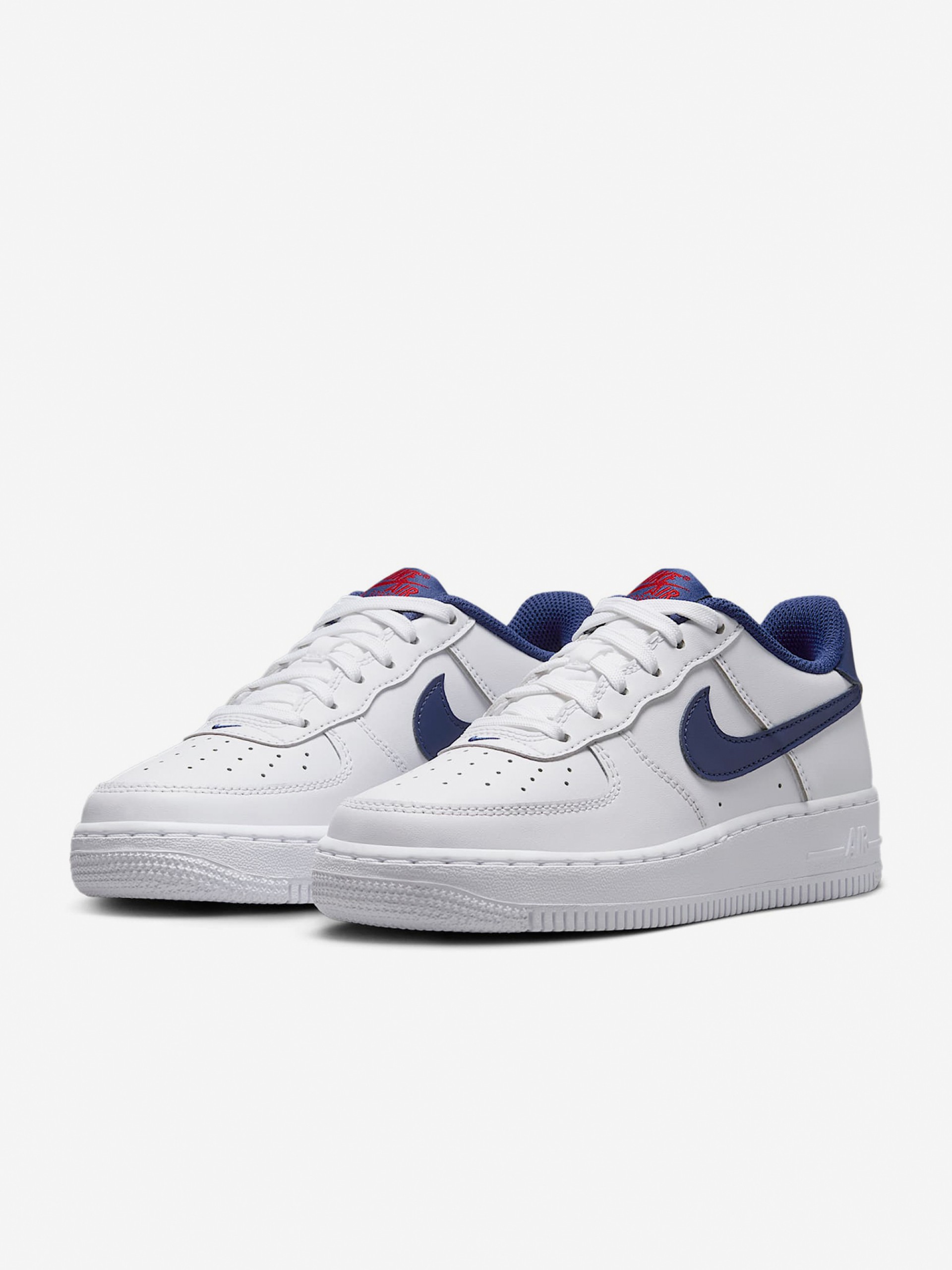 Sapatilhas Nike Air Force 1 Brancas e Azuis Júnior