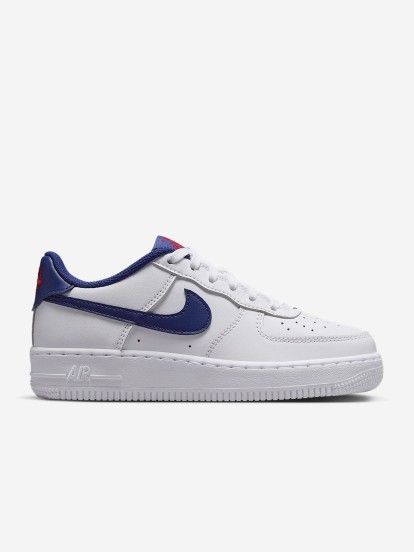 Sapatilhas Nike Air Force 1 Brancas e Azuis Jnior