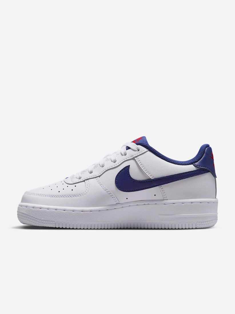 Sapatilhas Nike Air Force 1 Brancas e Azuis Jnior