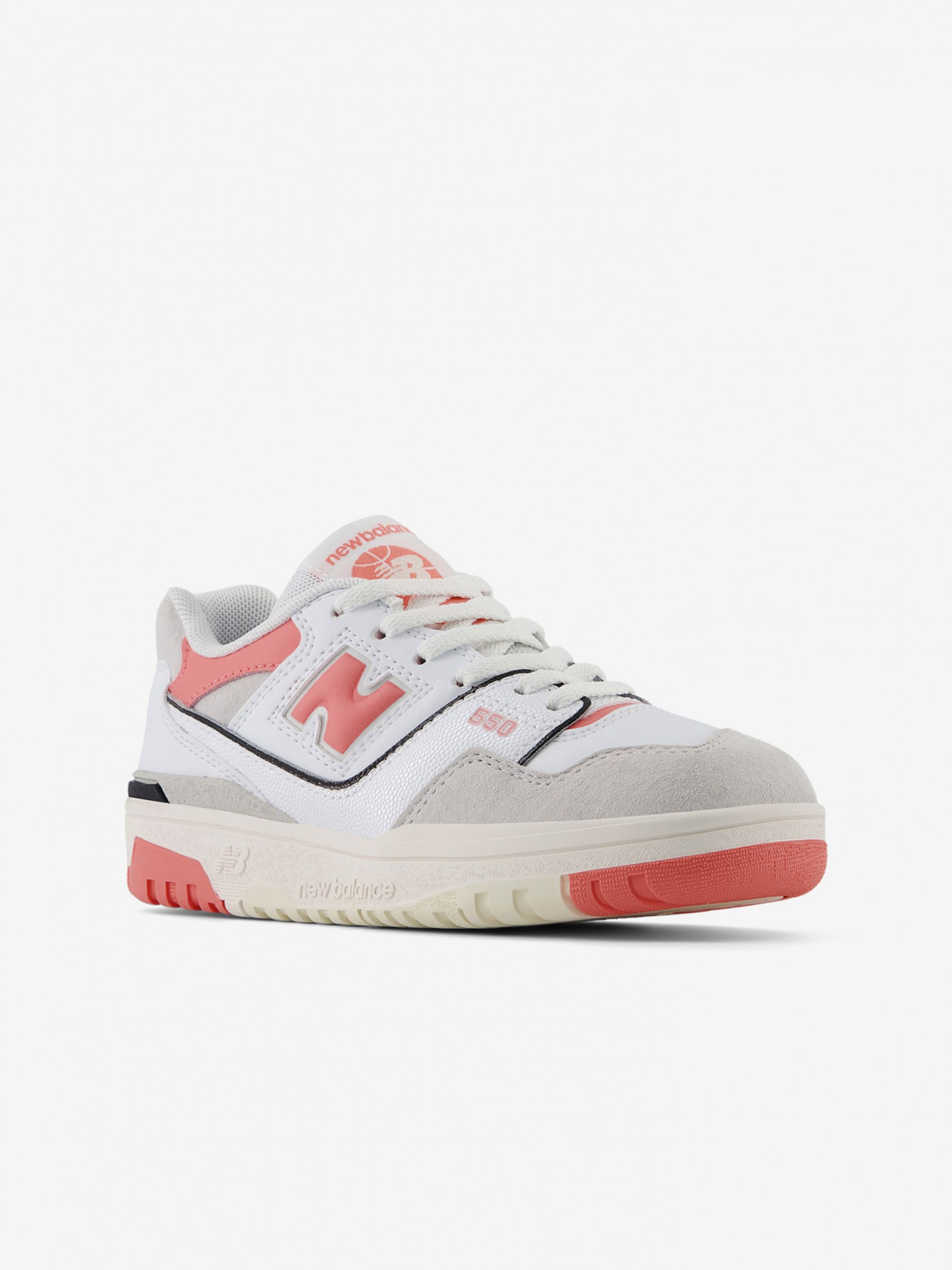 Sapatilhas New Balance PSB550 Brancas e Coral