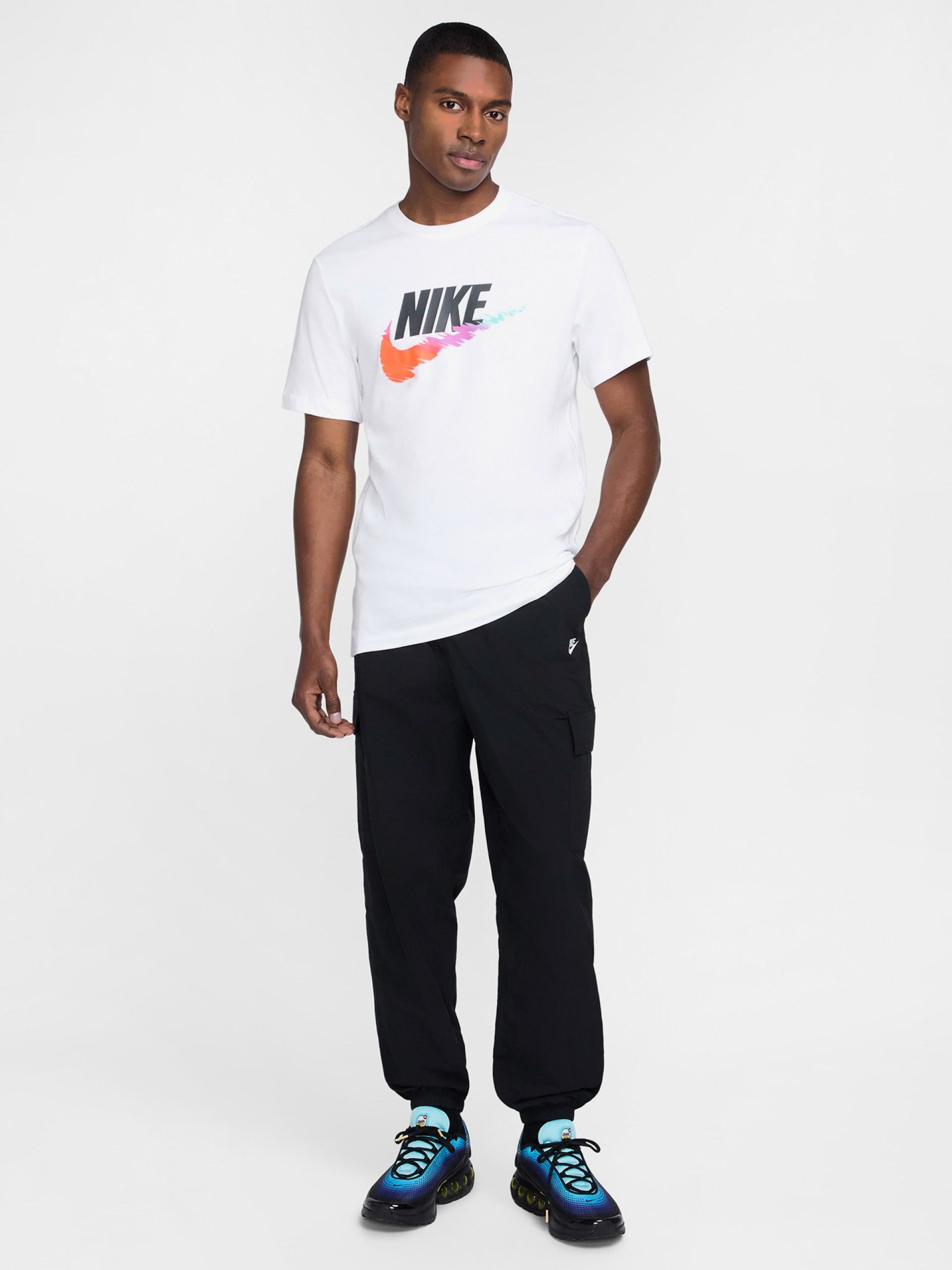 Camiseta Nike Sportswear Futura Blanca Para Hombre
