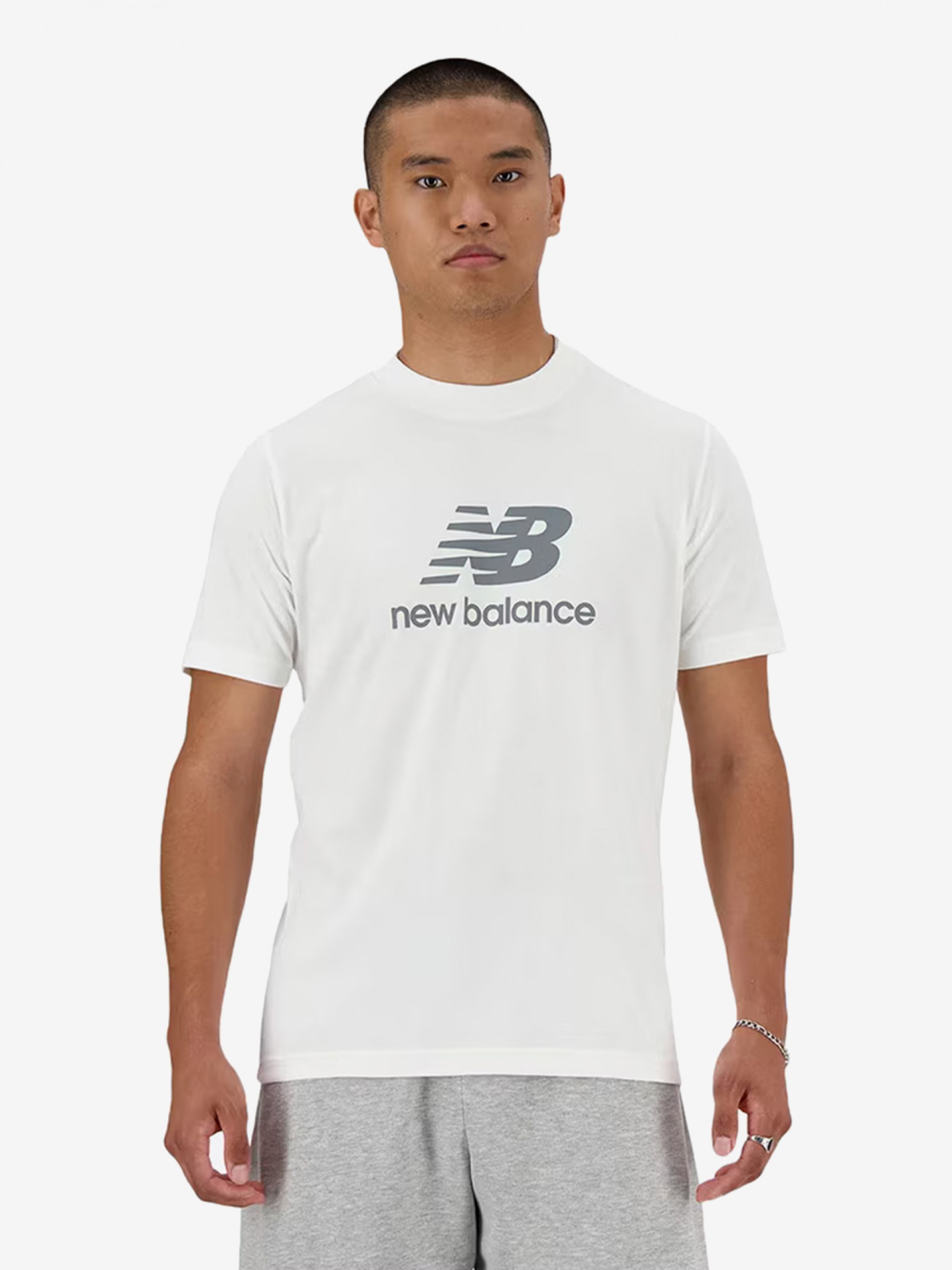 Camiseta New Balance Sport Essentials Logo Blanca