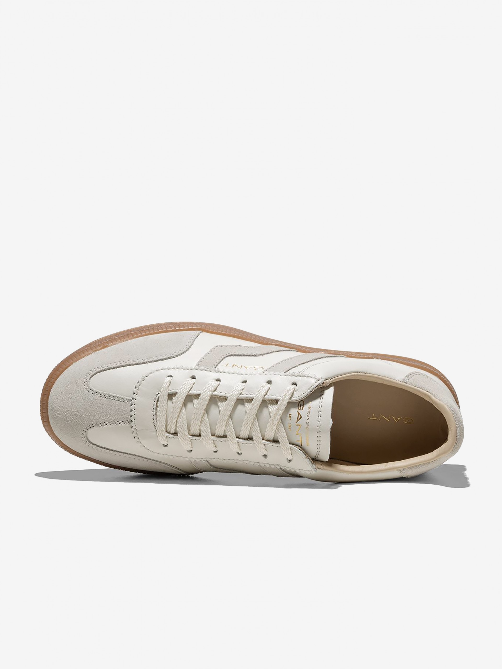 Gant Cuzima Beige Leather and Suede Sneakers