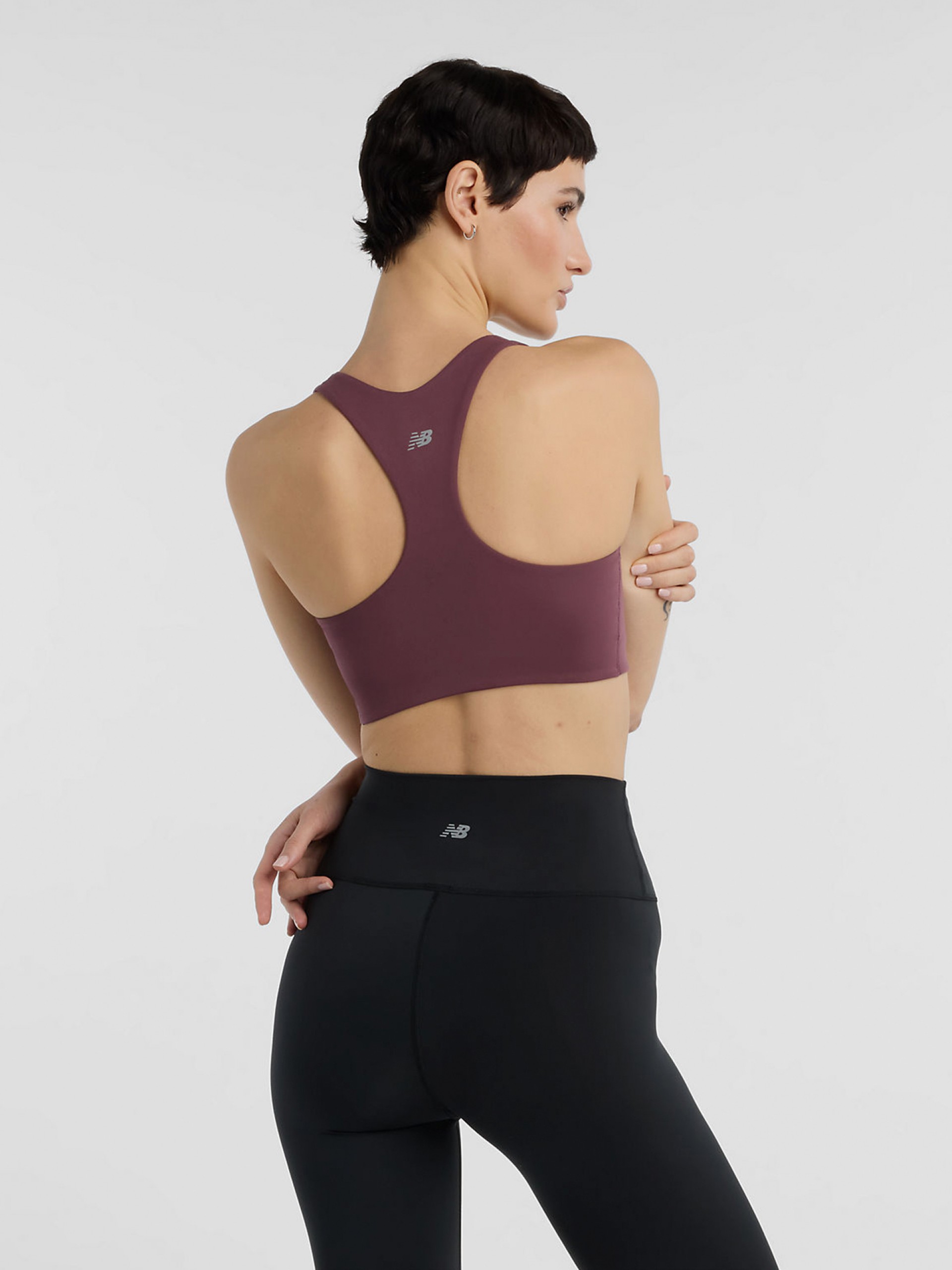 Sujetador Deportivo New Balance Define Train Sujeción Media Burdeos