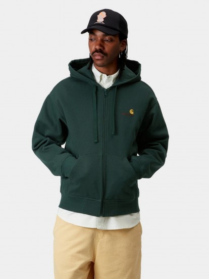 Carhartt WIP American Script Green Hooded Jacket