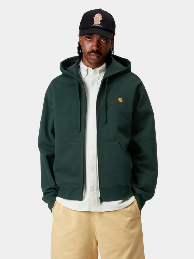 Carhartt WIP American Script Green Hooded Jacket
