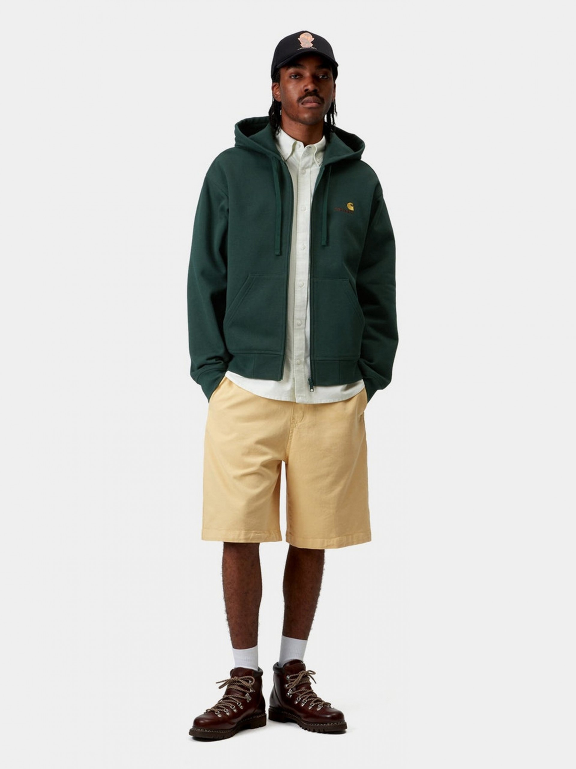 Carhartt WIP American Script Green Hooded Jacket