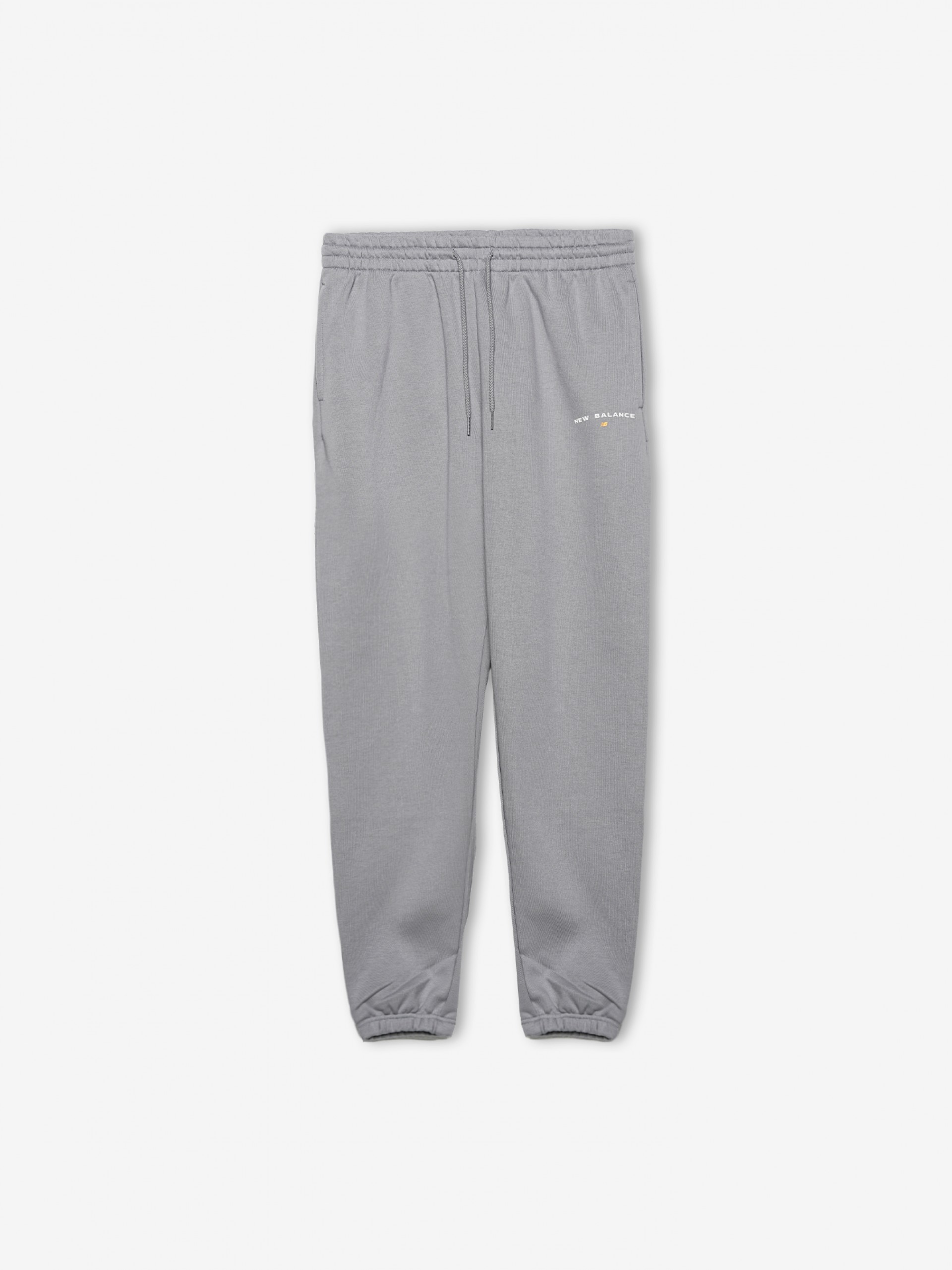 Pantalones New Balance Reimagined Graphic Fleece Jogger Grises