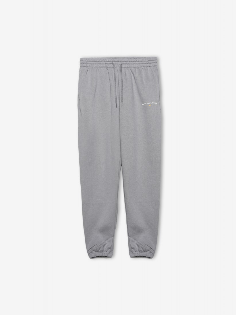 New Balance Reimagined Graphic Fleece Jogger Grey Trousers