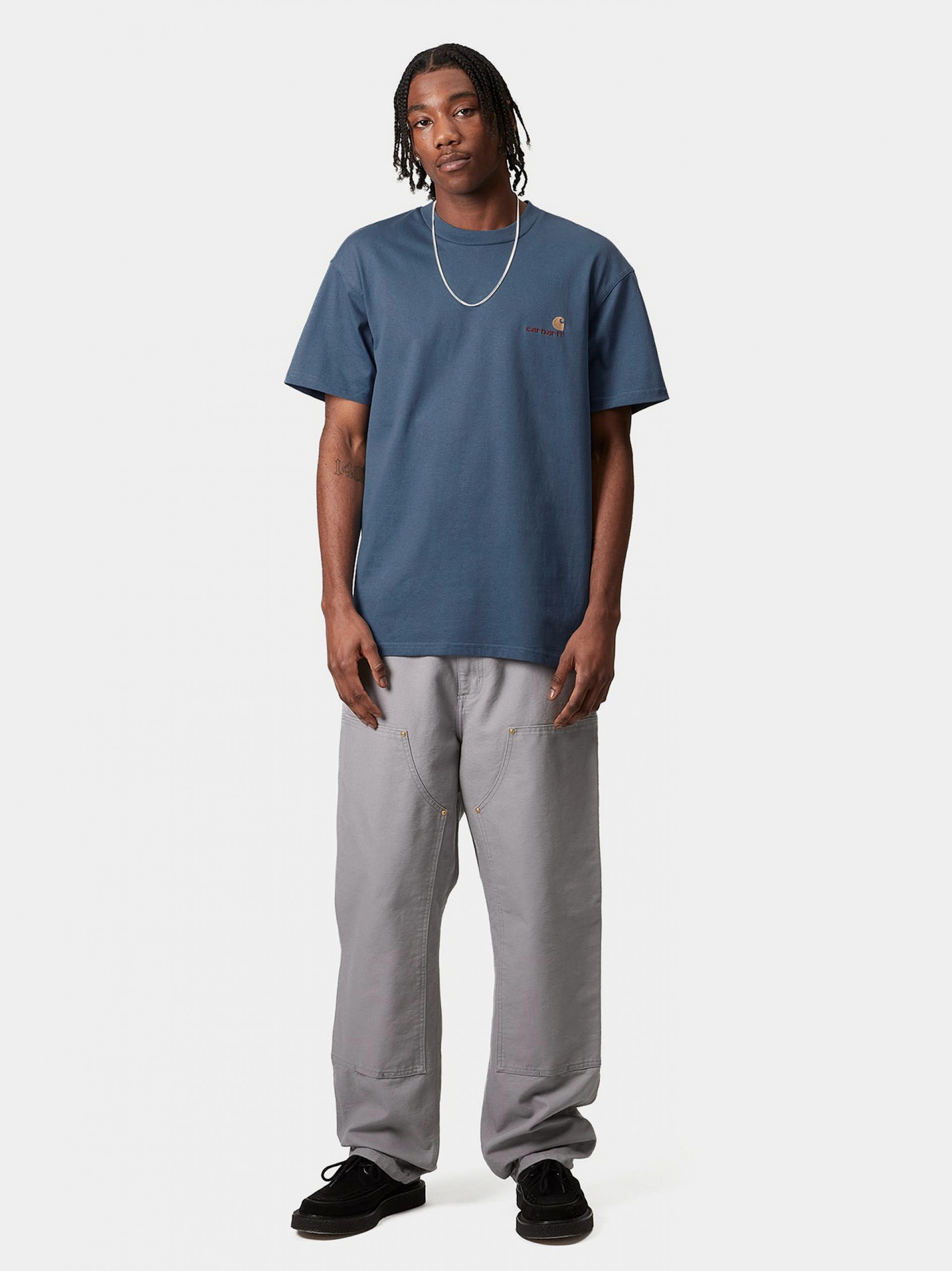 T-shirt Carhartt WIP American Script Azul