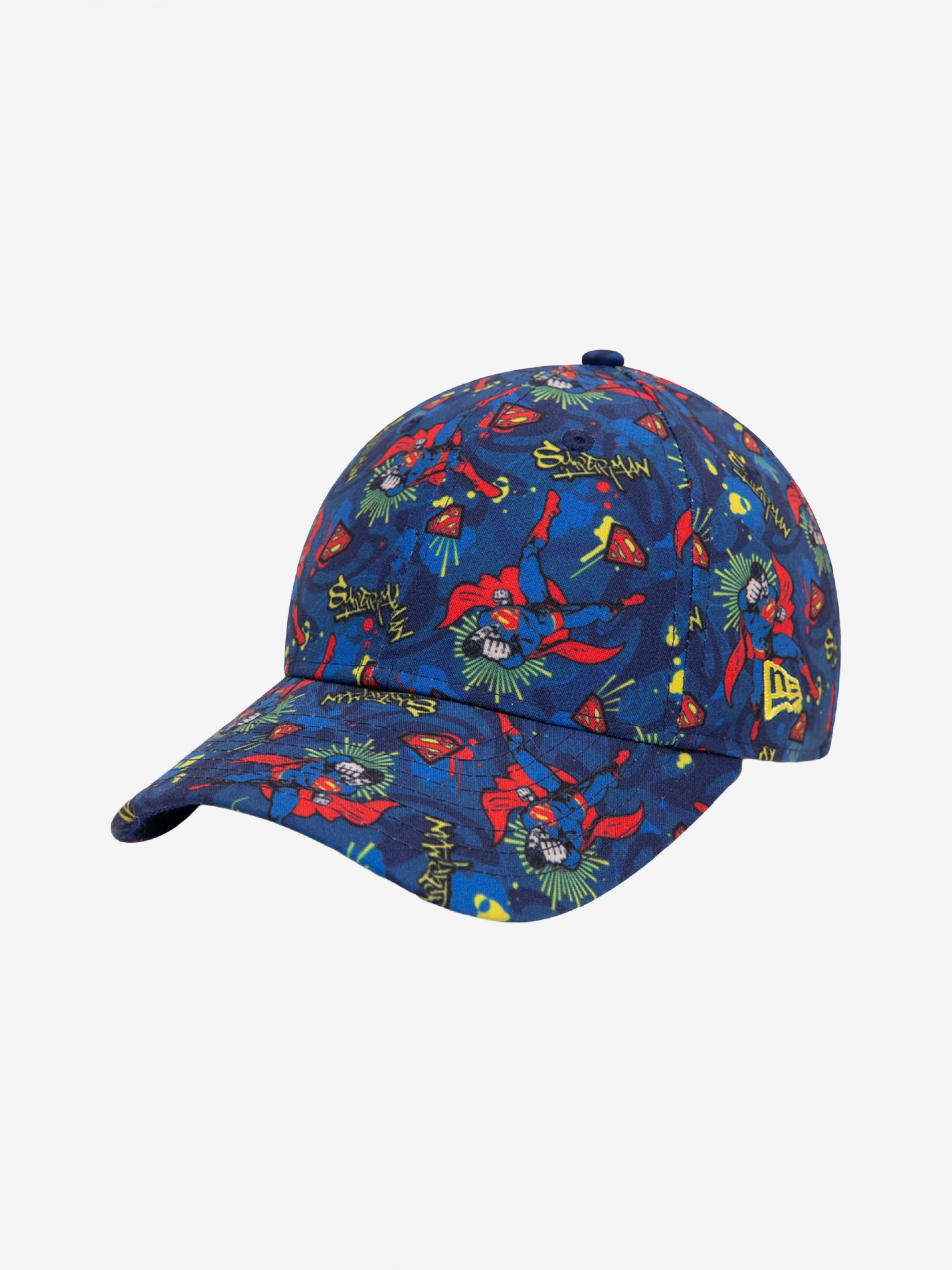 New Era DC Superman All Over Print 9FORTY Kids Blue Cap
