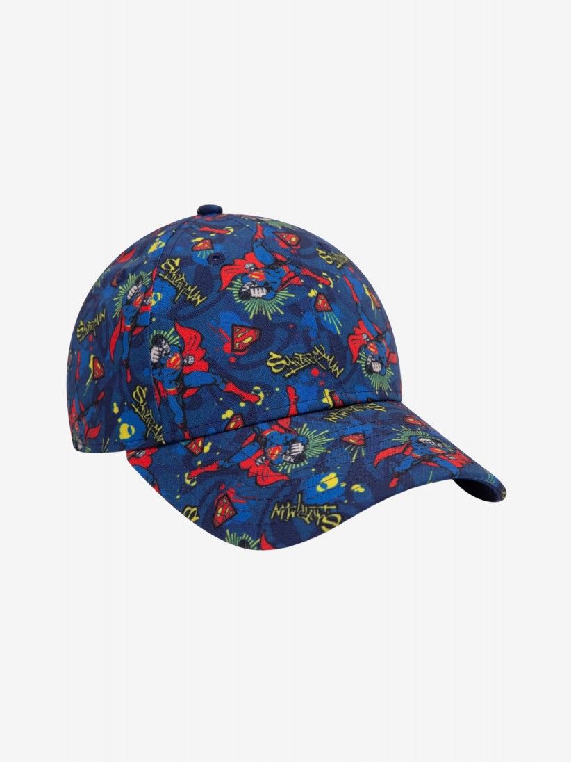 Bon New Era DC Superman All Over Print 9FORTY Kids Azul