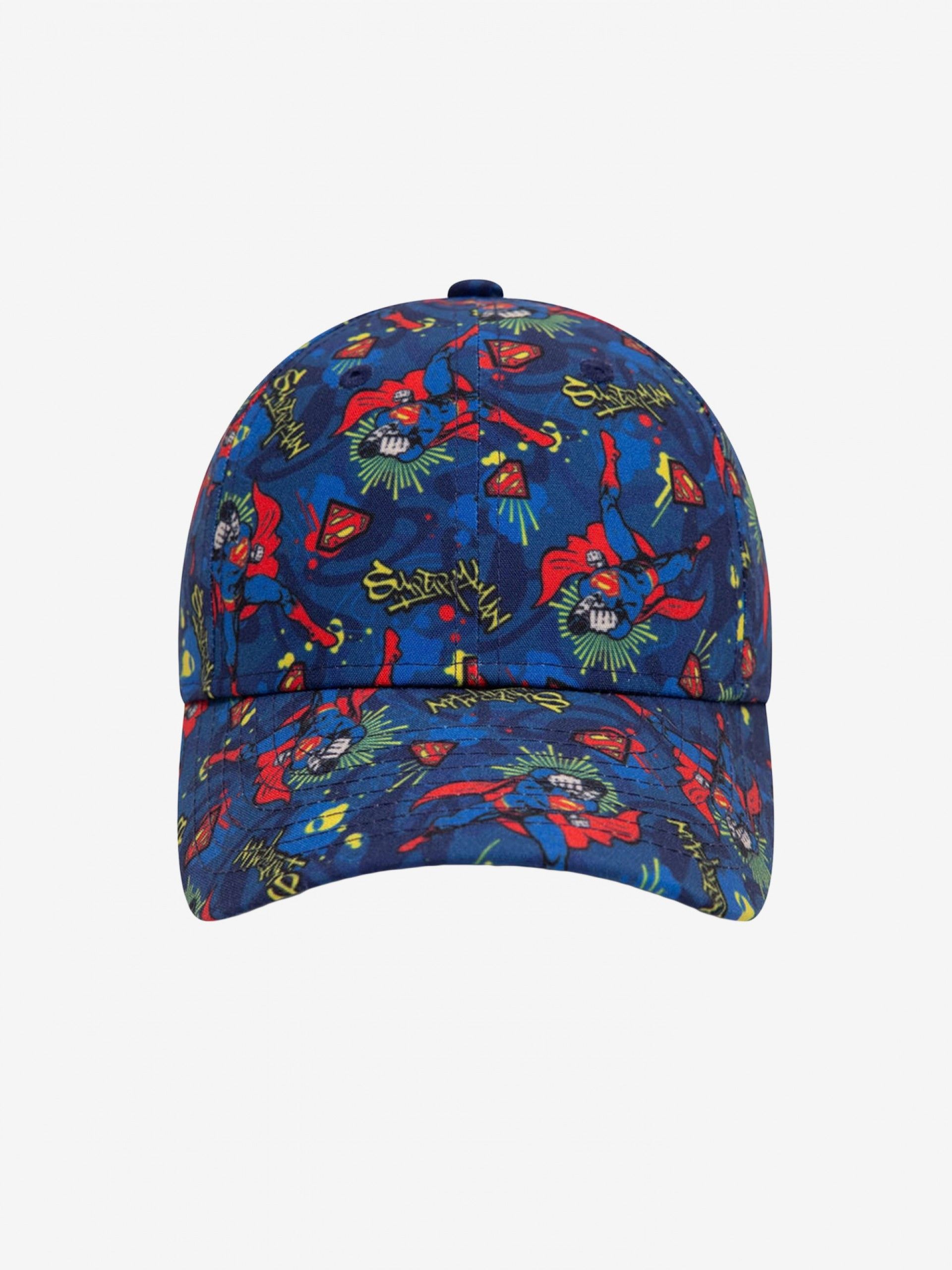 Gorra New Era DC Superman All Over Print 9FORTY Kids Azul