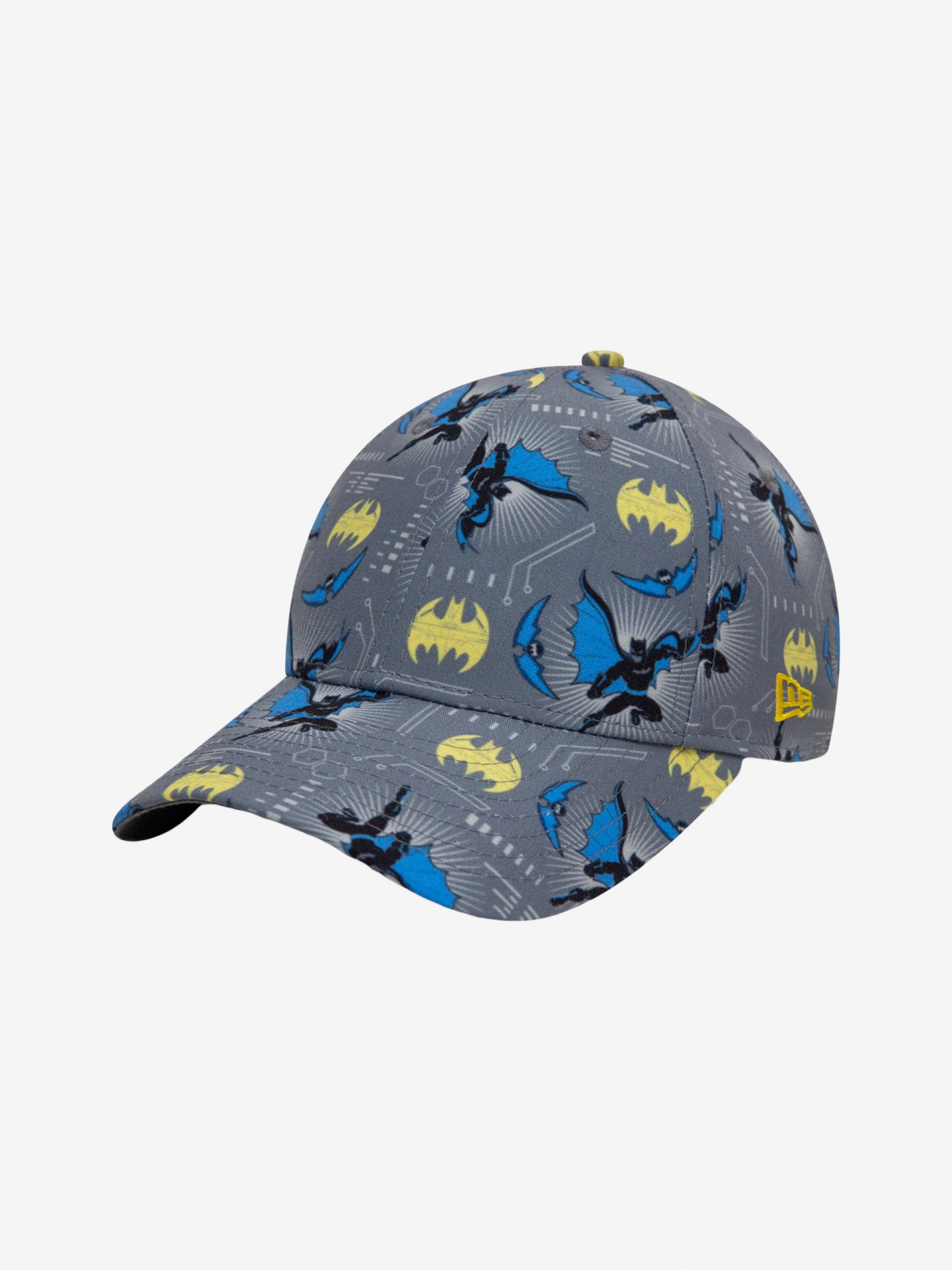 New Era DC Batman All Over Print 9FORTY Kids Grey Cap