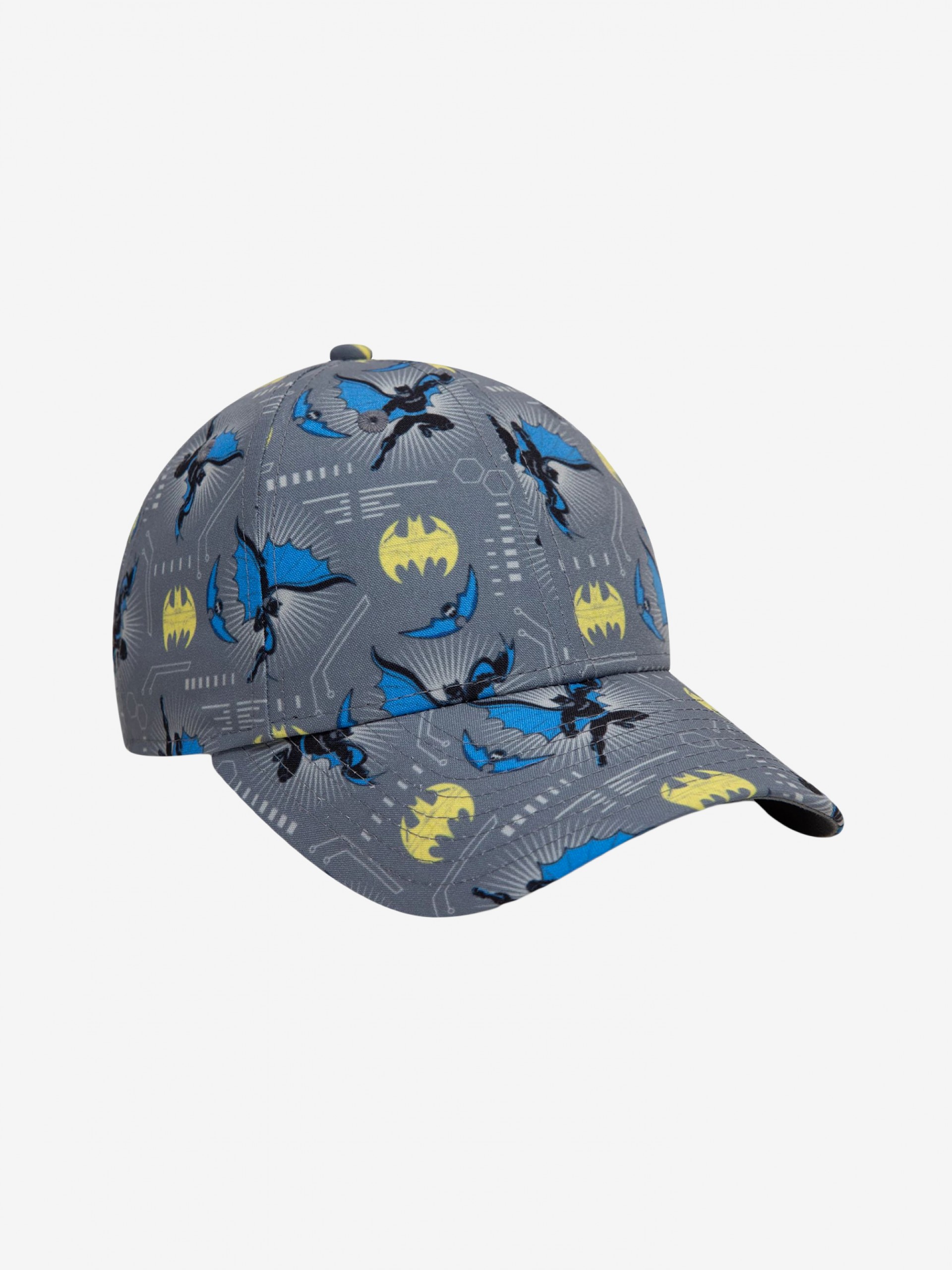 New Era DC Batman All Over Print 9FORTY Kids Grey Cap