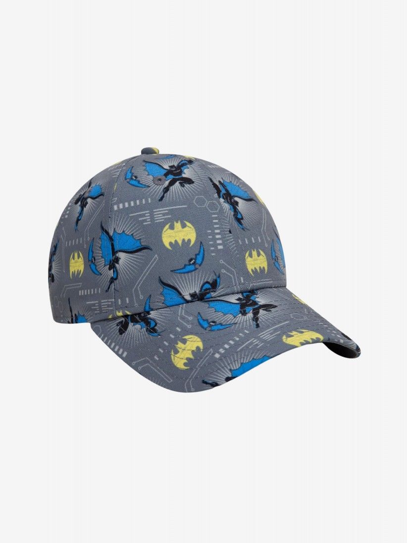 Bon New Era DC Batman All Over Print 9FORTY Kids Cinzento