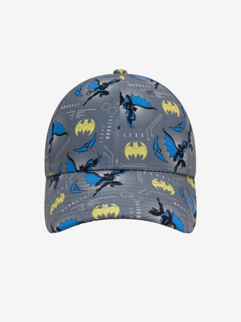 Bon New Era DC Batman All Over Print 9FORTY Kids Cinzento