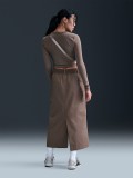 Nike Sportswear Collection Twill Brown Midi Skirt For Women