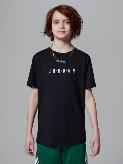 T-shirt Nike Jordan Embroidery Jnior Preta