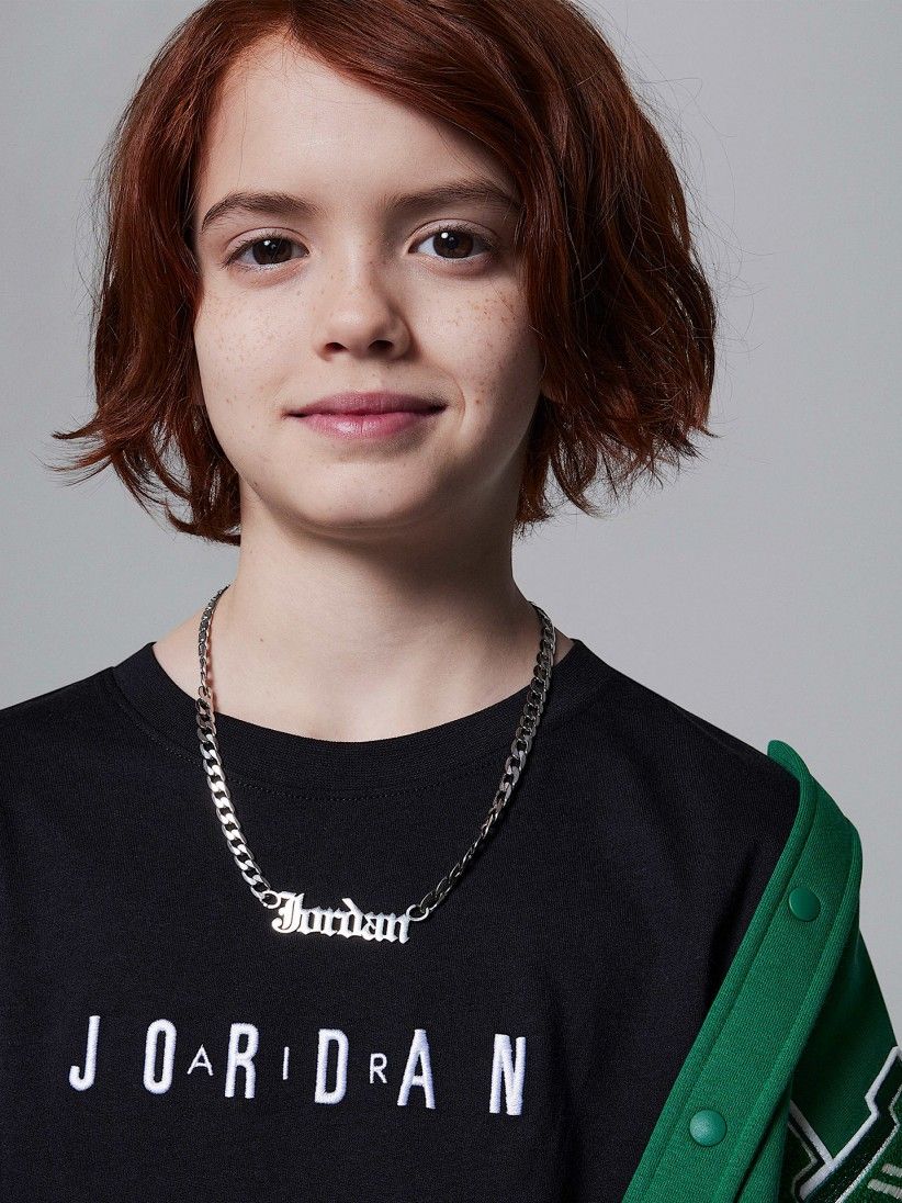 T-shirt Nike Jordan Embroidery Jnior Preta