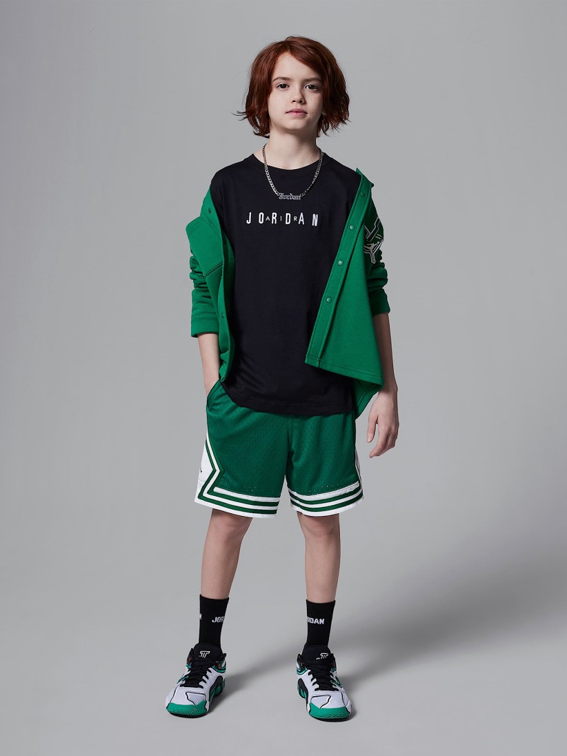 T-shirt Nike Jordan Embroidery Jnior Preta