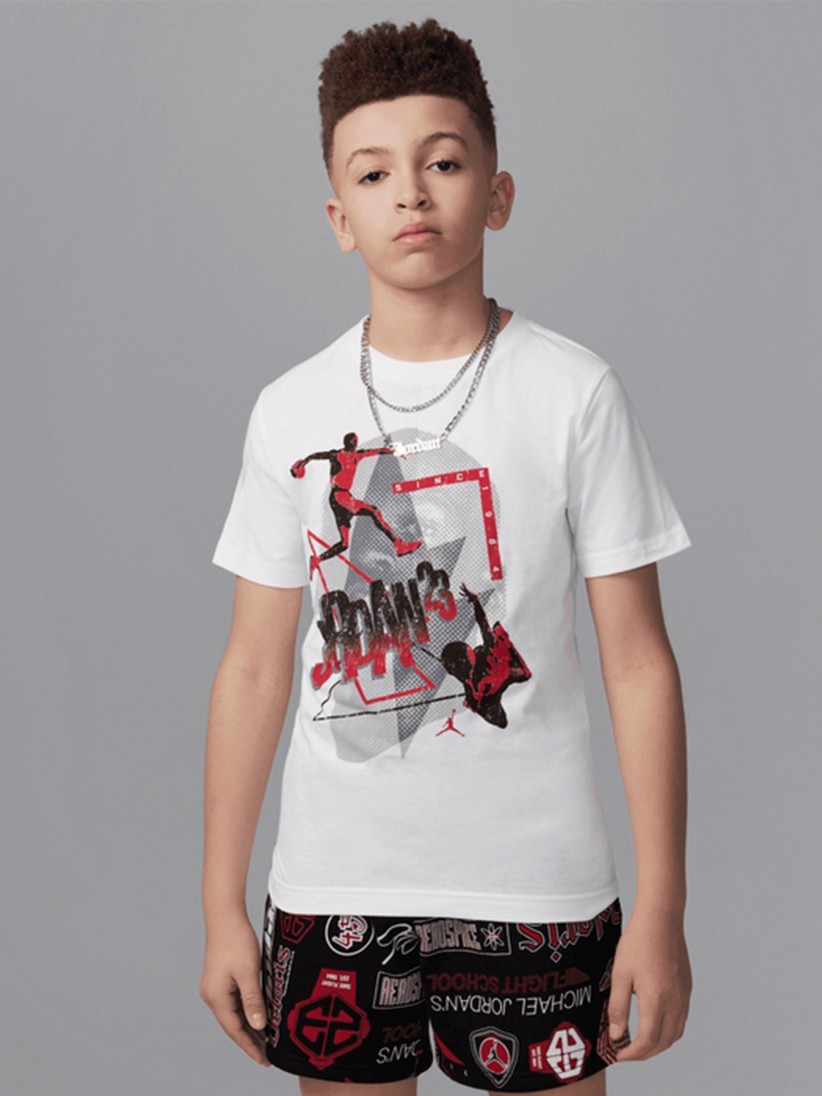 T-shirt Nike Jordan 3Peat Jnior Branca