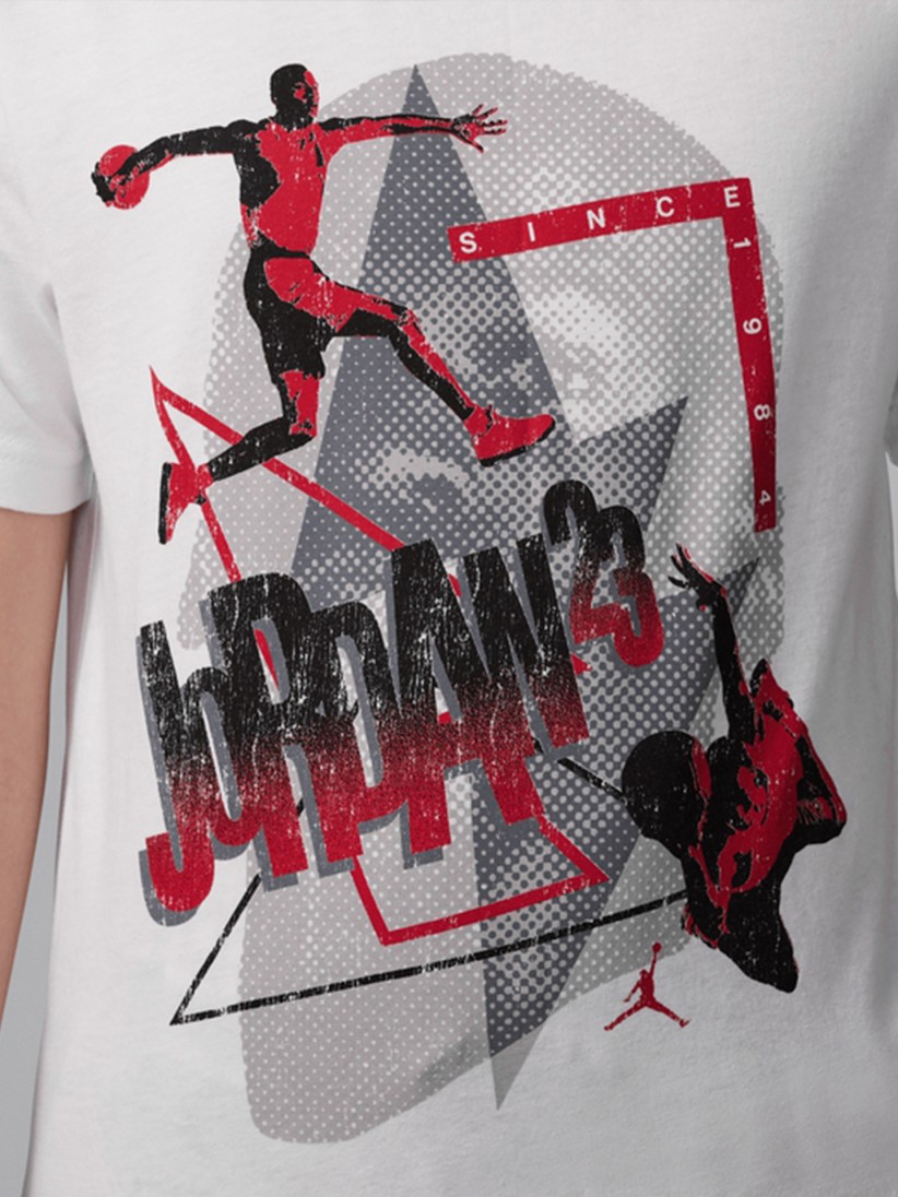 T-shirt Nike Jordan 3Peat Jnior Branca