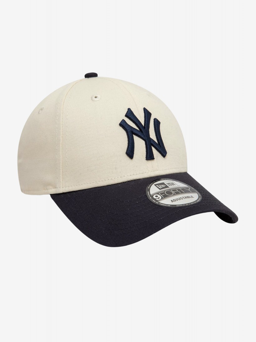 New Era New York Yankees Colour Block 9FORTY Beige Cap