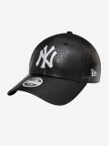 Bon New Era New York Yankees Crinkled PU 9FORTY Preto Para Mulher