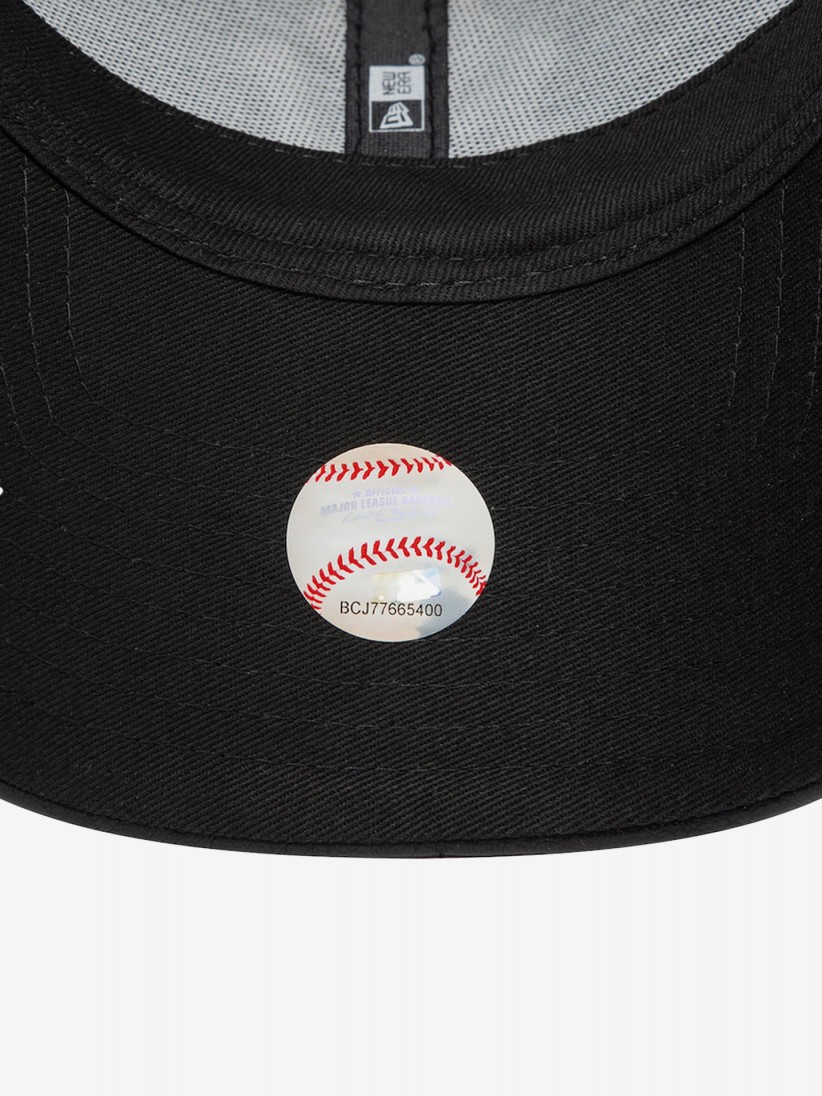 Bon New Era New York Yankees Crinkled PU 9FORTY Preto Para Mulher