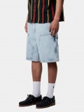 Pantalones Vaqueros Cortos Carhartt WIP Double Knee Azul Claro