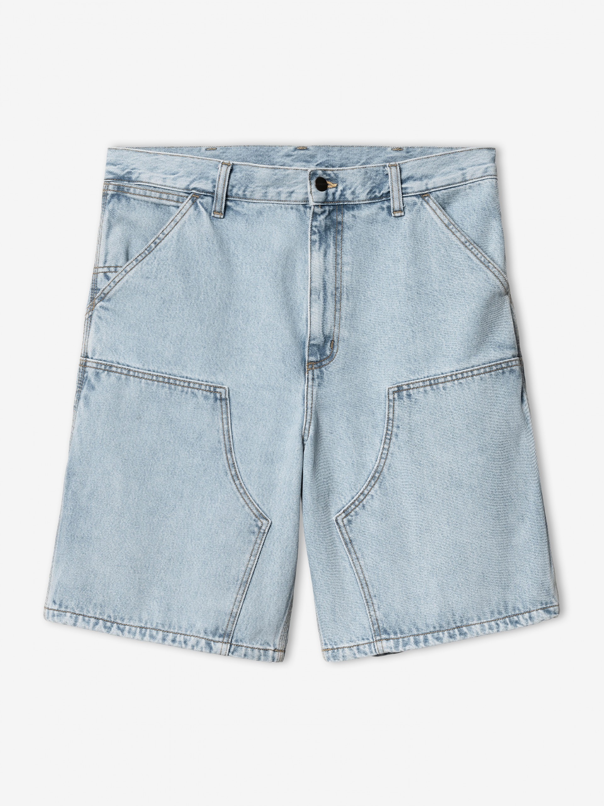 Carhartt WIP Double Knee Light Blue Denim Shorts