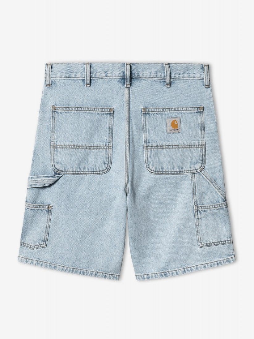Pantalones Vaqueros Cortos Carhartt WIP Double Knee Azul Claro