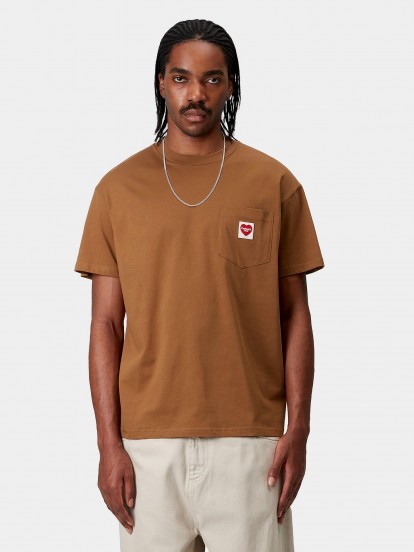 T-shirt Carhartt WIP Pocket Heart Camel