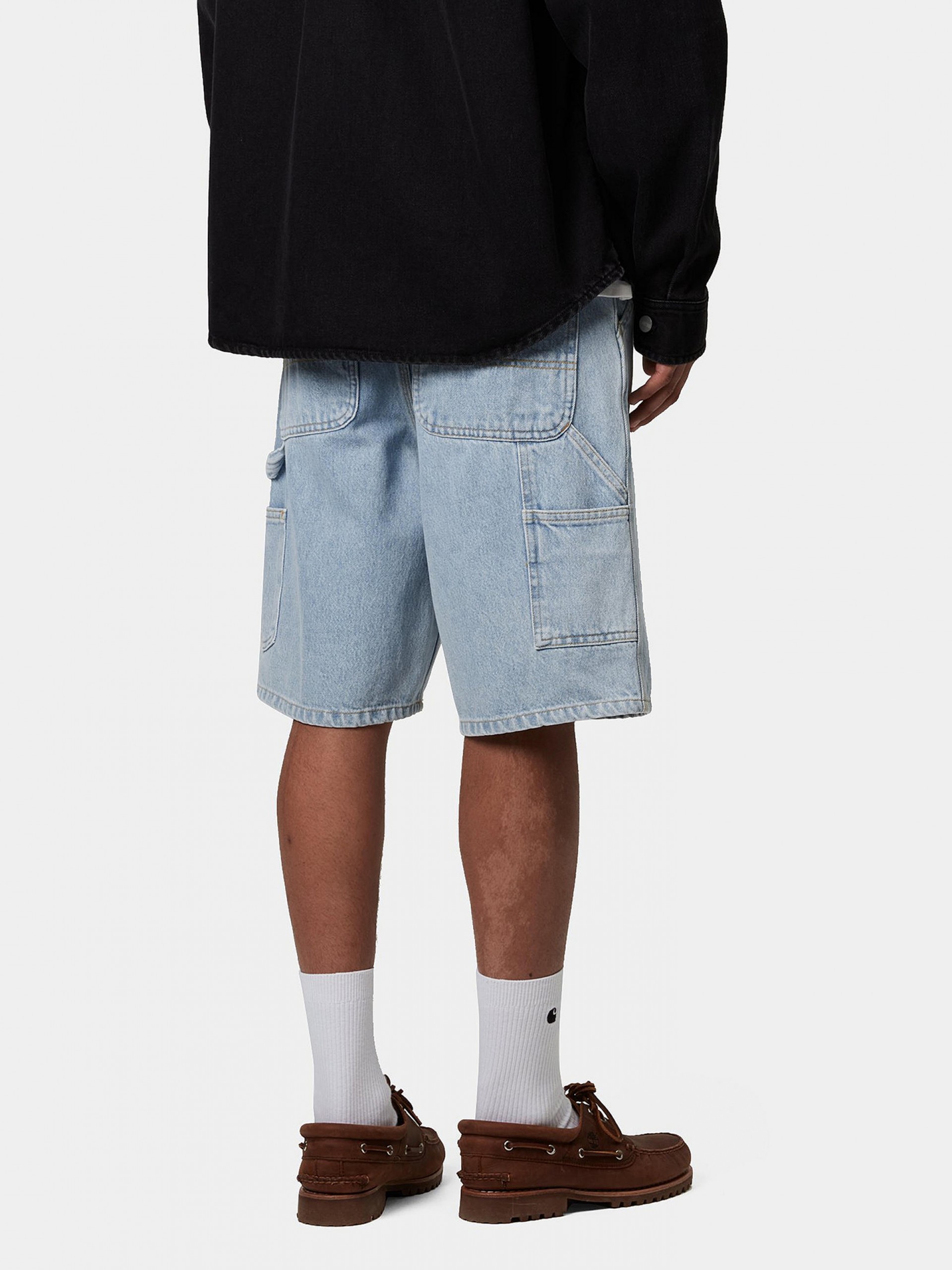 Calções de Ganga Carhartt WIP Single Knee Azuis Claros