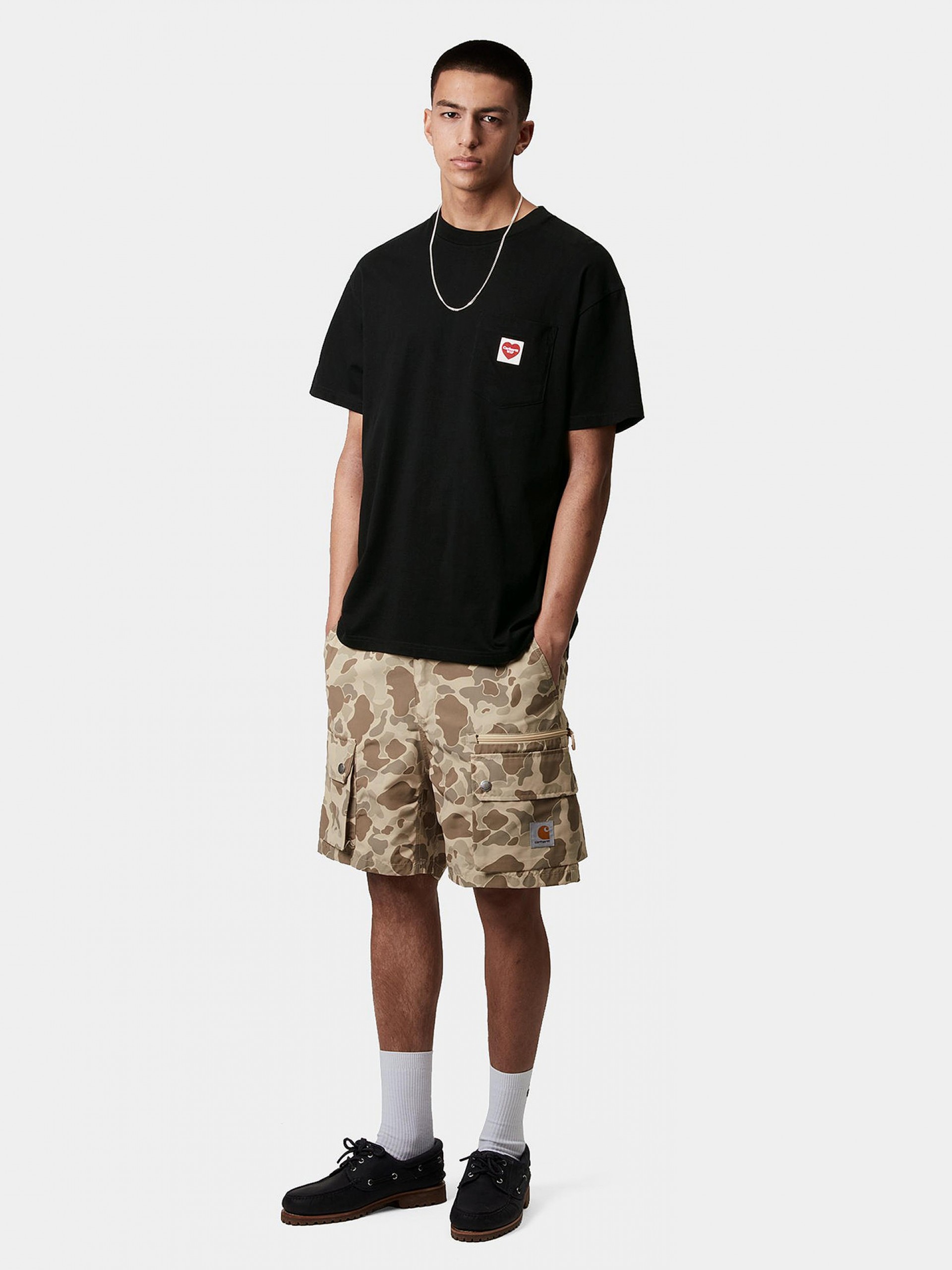 T-shirt Carhartt WIP Pocket Heart Preta