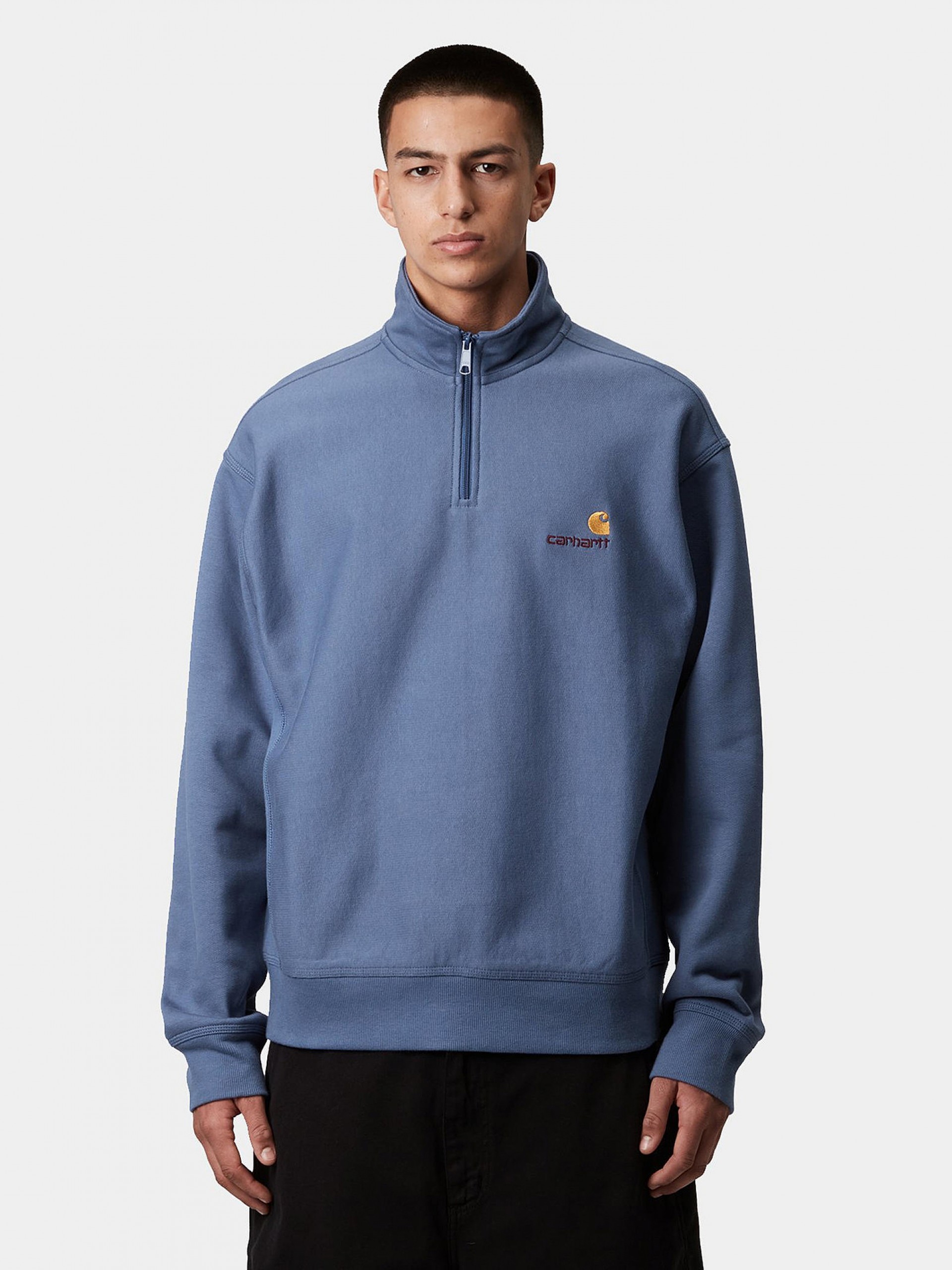 Camisola com Fecho Carhartt WIP American Script Azul