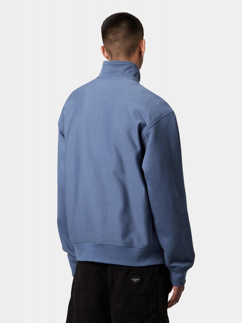 Carhartt WIP American Script Blue Zip Sweater