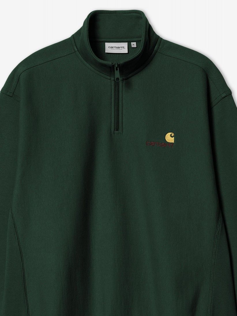 Carhartt WIP American Script Green Zip Sweater