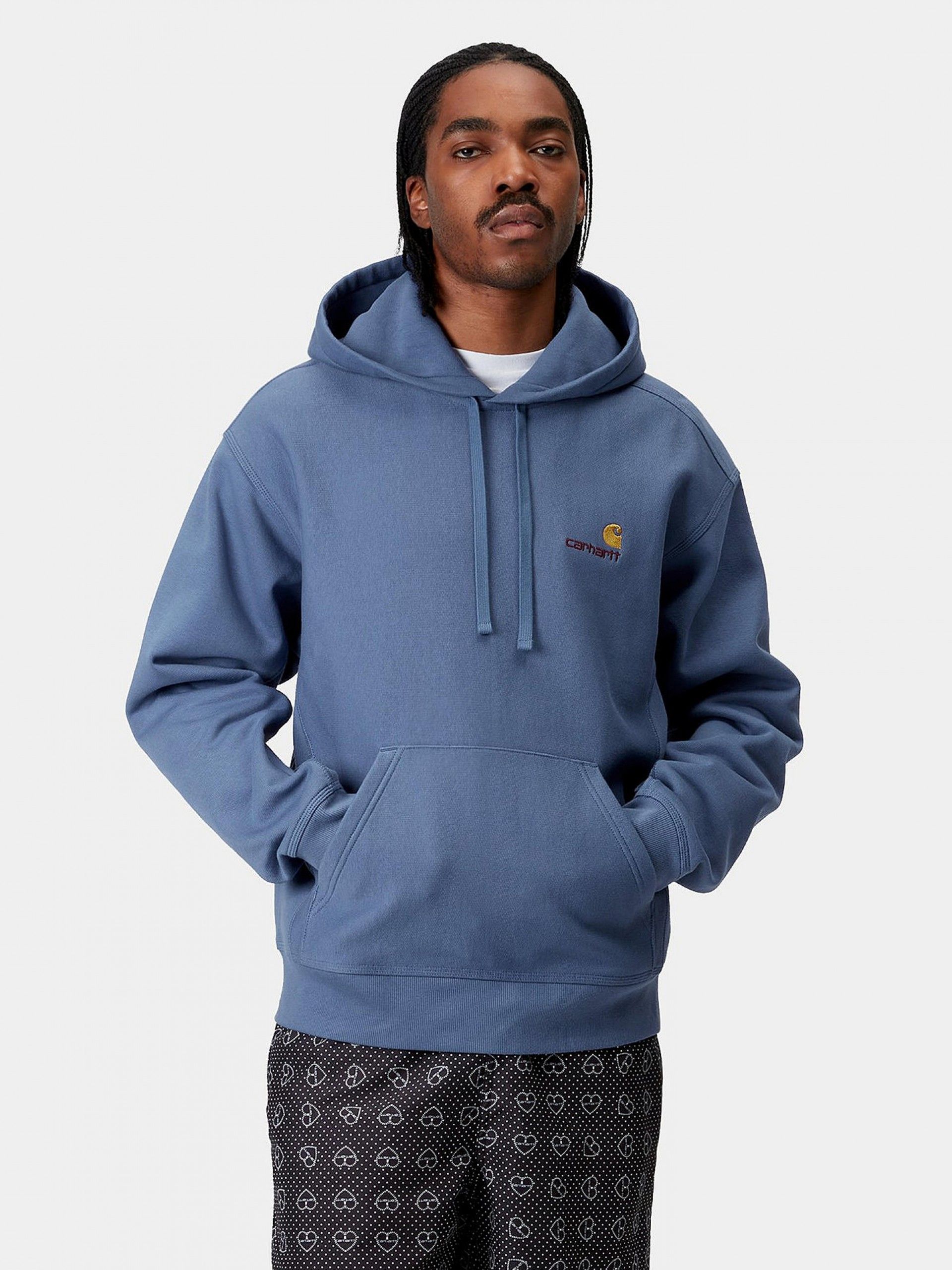 Camisola com Capuz Carhartt WIP American Script Azul