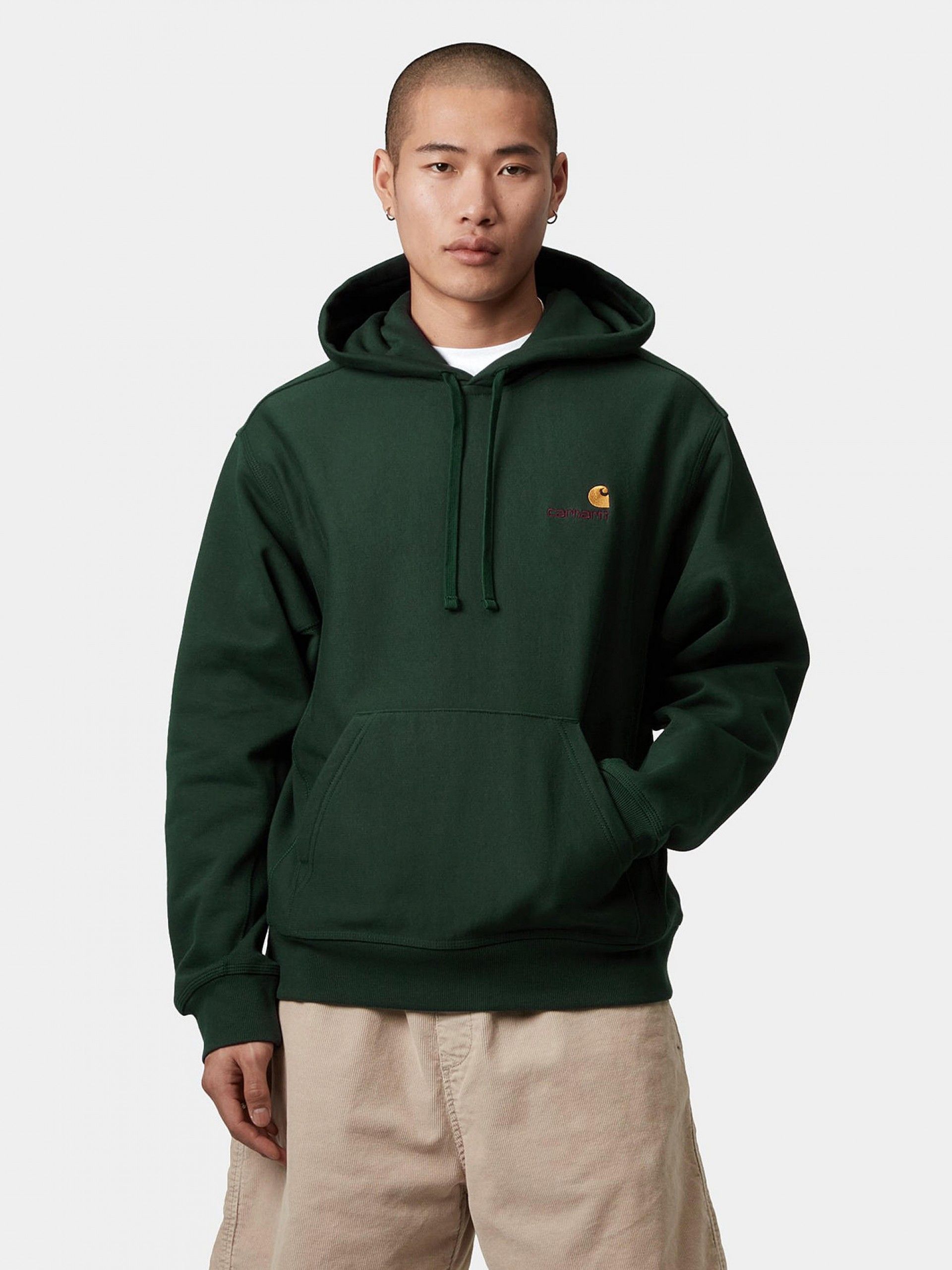 Camisola com Capuz Carhartt WIP American Script Verde