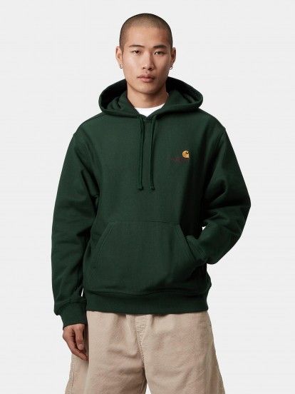 Carhartt WIP American Script Green Hoodie