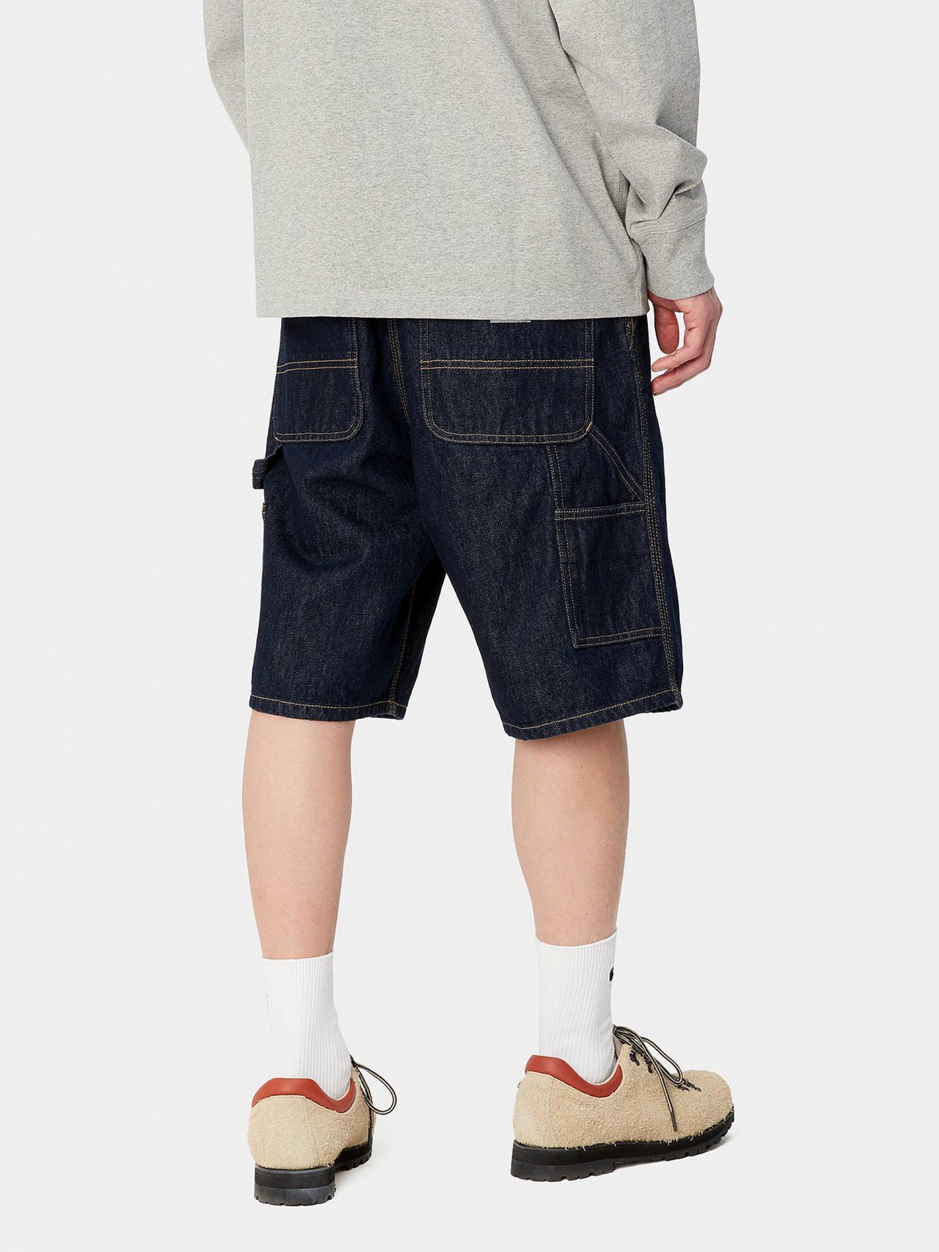 Carhartt WIP Single Knee Dark Blue Denim Shorts