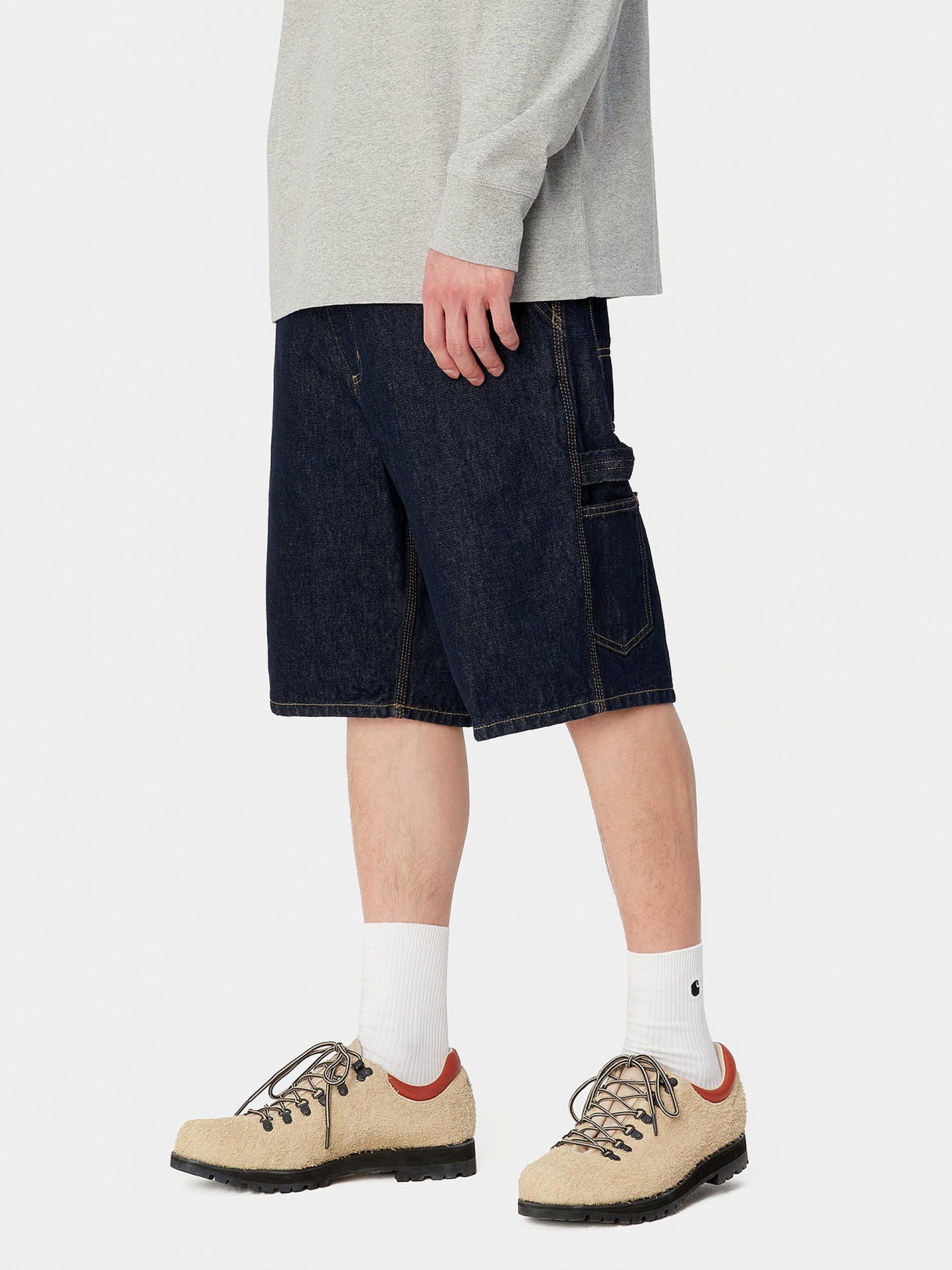 Carhartt WIP Single Knee Dark Blue Denim Shorts