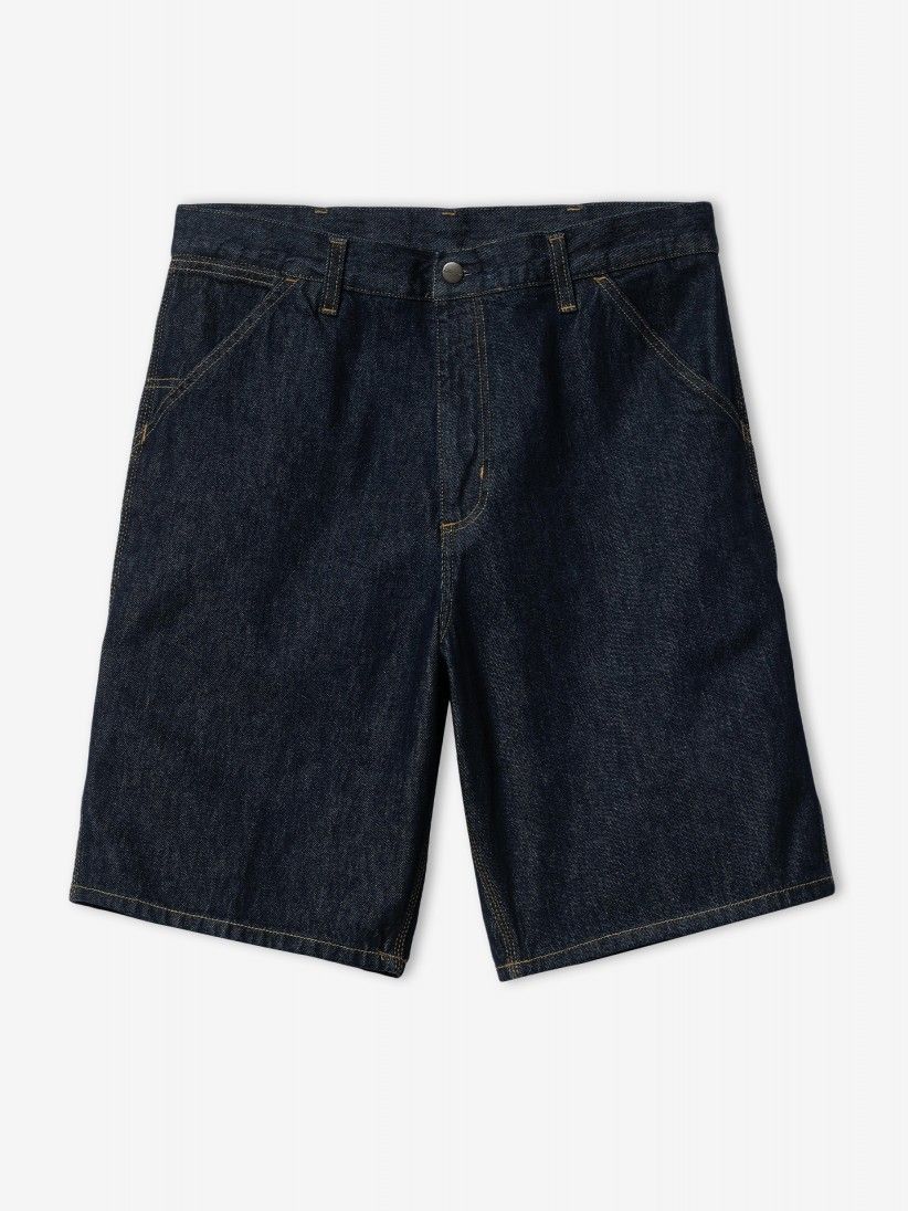 Pantalones Vaqueros Cortos Carhartt WIP Single Knee Azul Oscuro