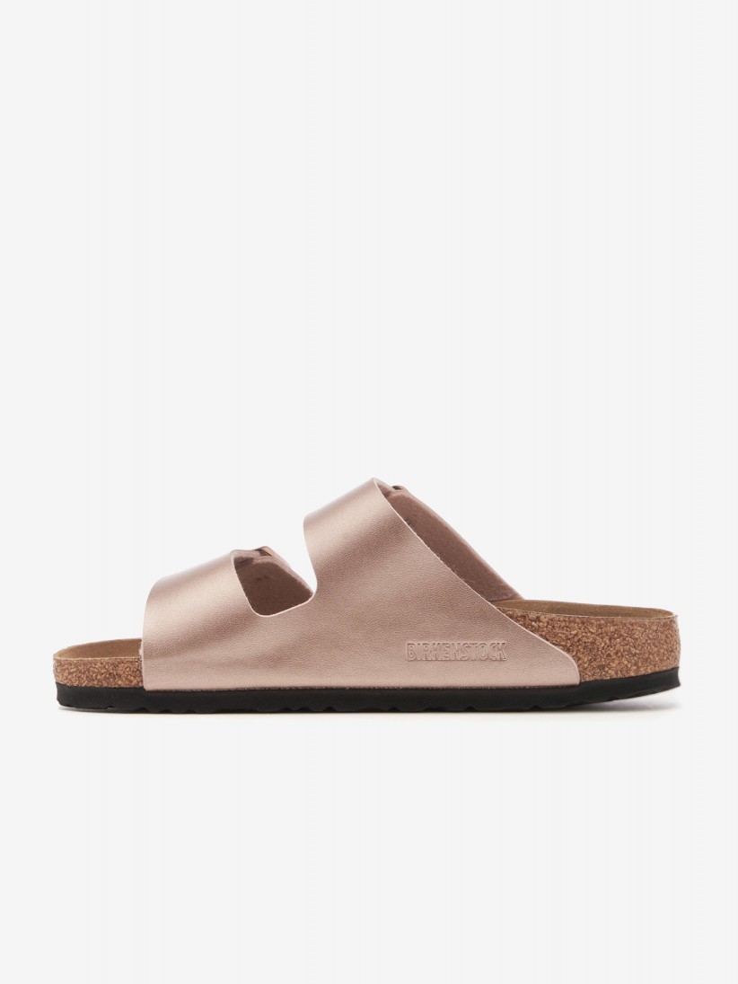 Birkenstock Arizona Birko-Flor Rose Gold Slides